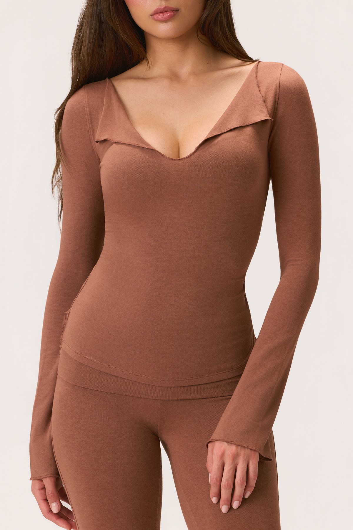 ButterCloud™ Long-Sleeve Top in Cocoa - 2