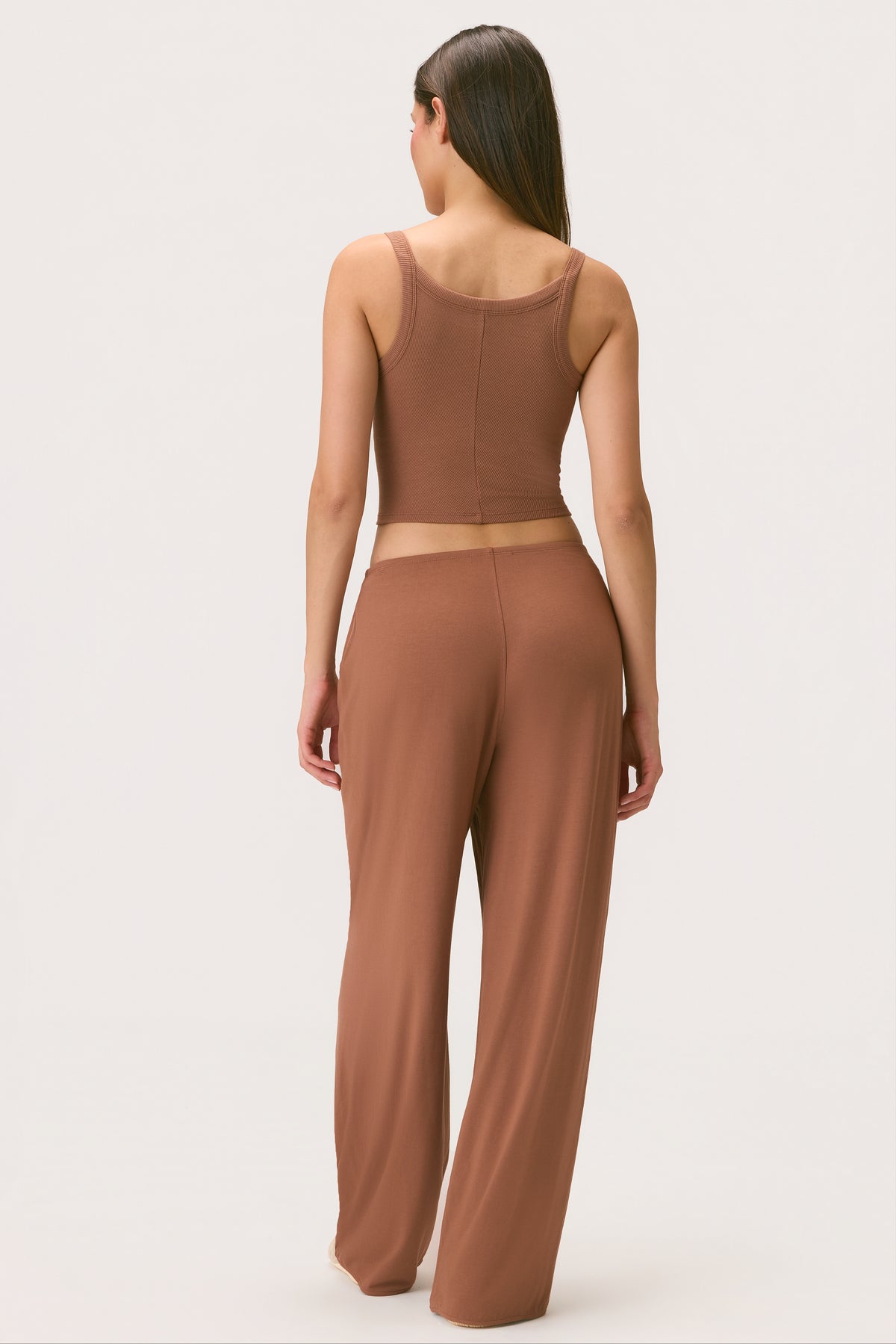 ButterCloud™ Tie-Waist Wide-Leg Trousers in Cocoa - 2