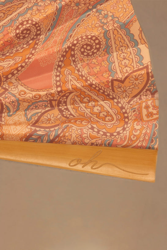Folding Hand Fan in Paisley Print