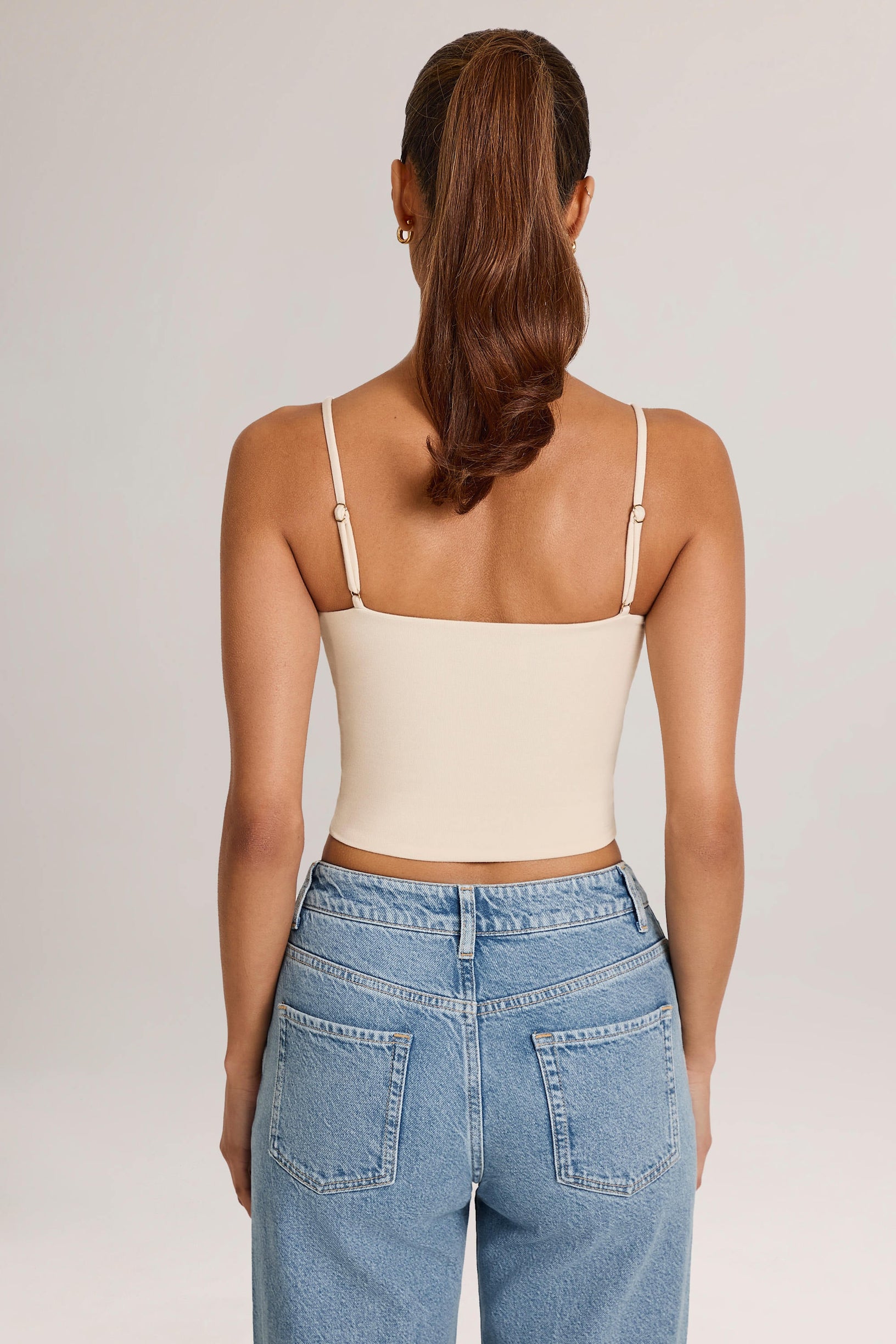 Modal Scoop-Neck Tank Top in Ivory - 2