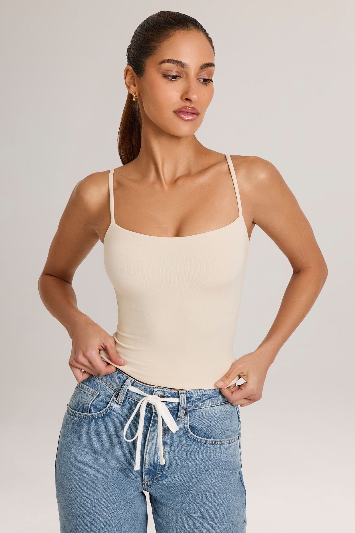 Modal Scoop-Neck Tank Top in Ivory