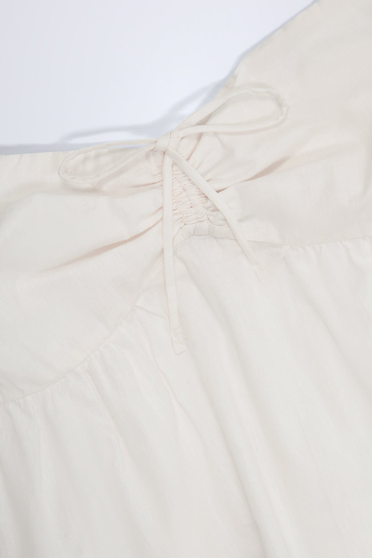 Tie-Front Bandeau Crop Top in White