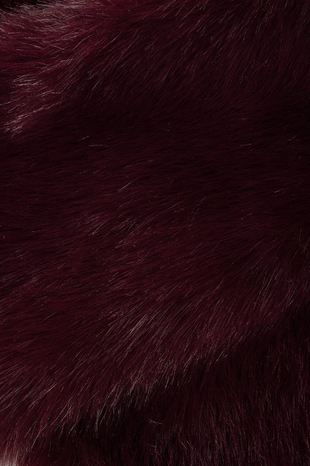 Faux Fur Cropped Bolero in Wine