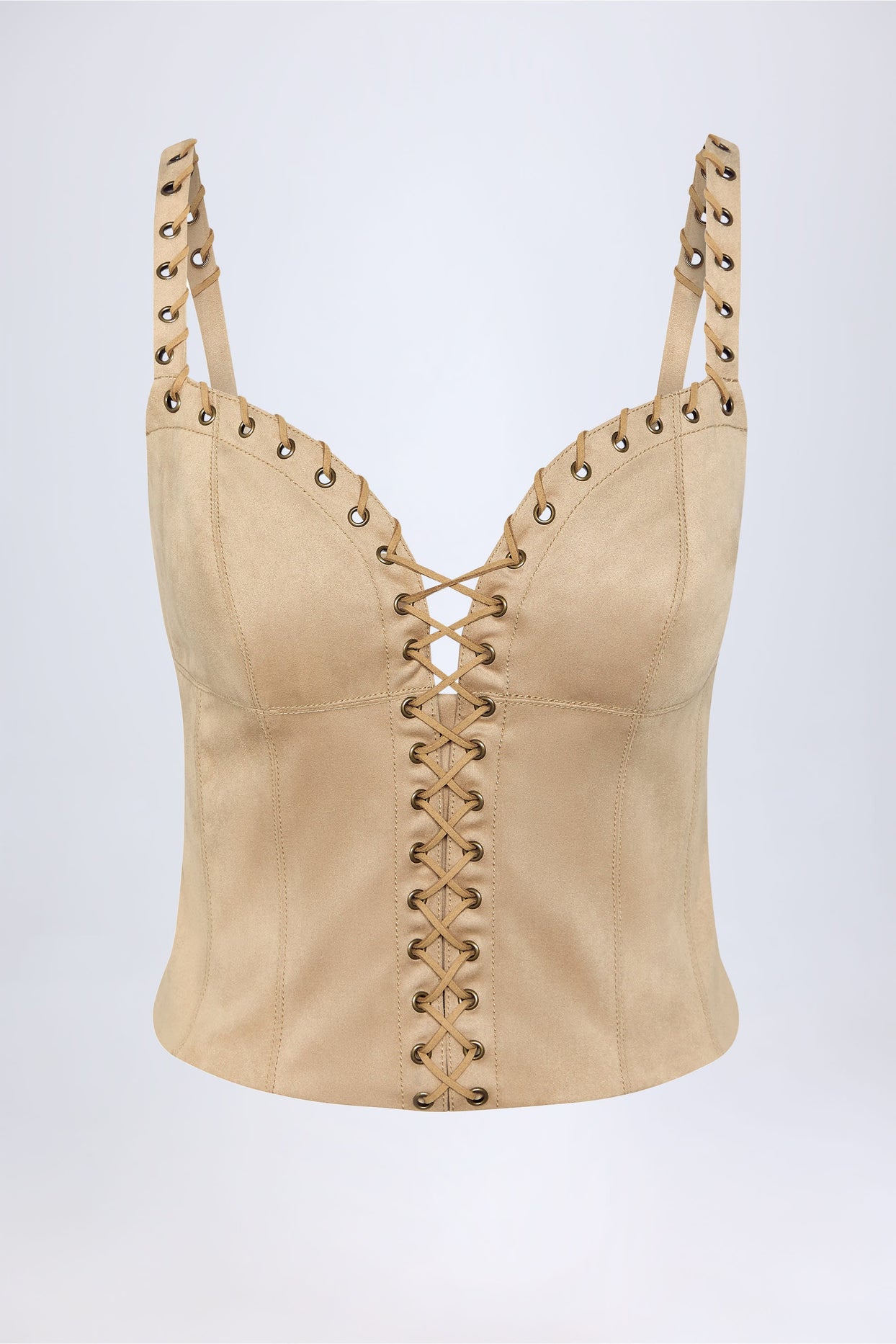 بلوزة برباط بني اللون