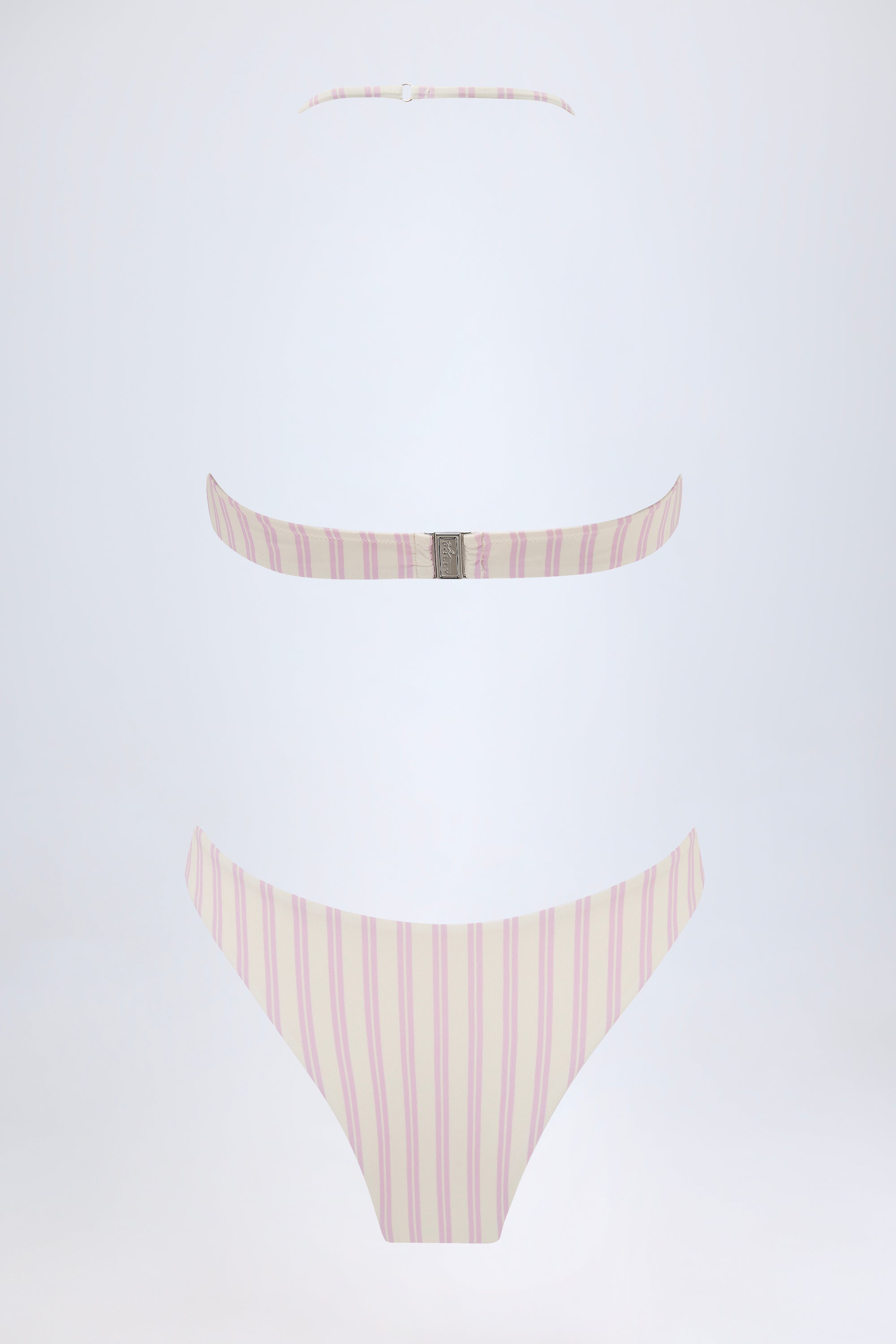 Cut-Out Halterneck Swimsuit in Mauve