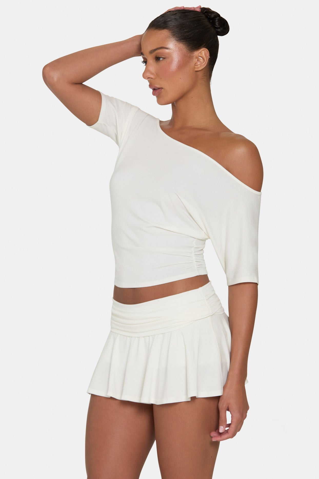 ButterCloud™ Slouchy Off-Shoulder Top in Coconut - 3