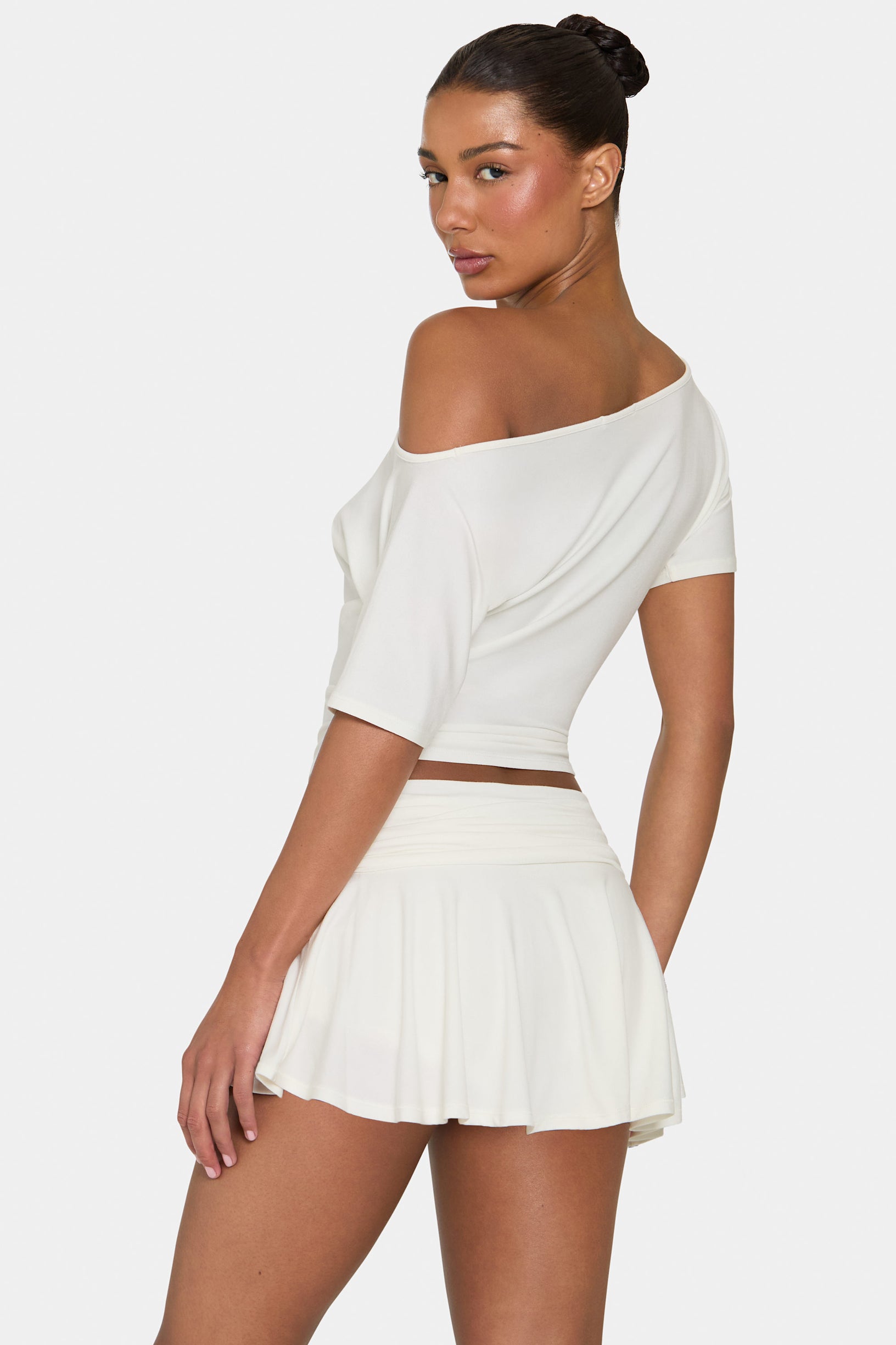 ButterCloud™ Slouchy Off-Shoulder Top in Coconut - 2