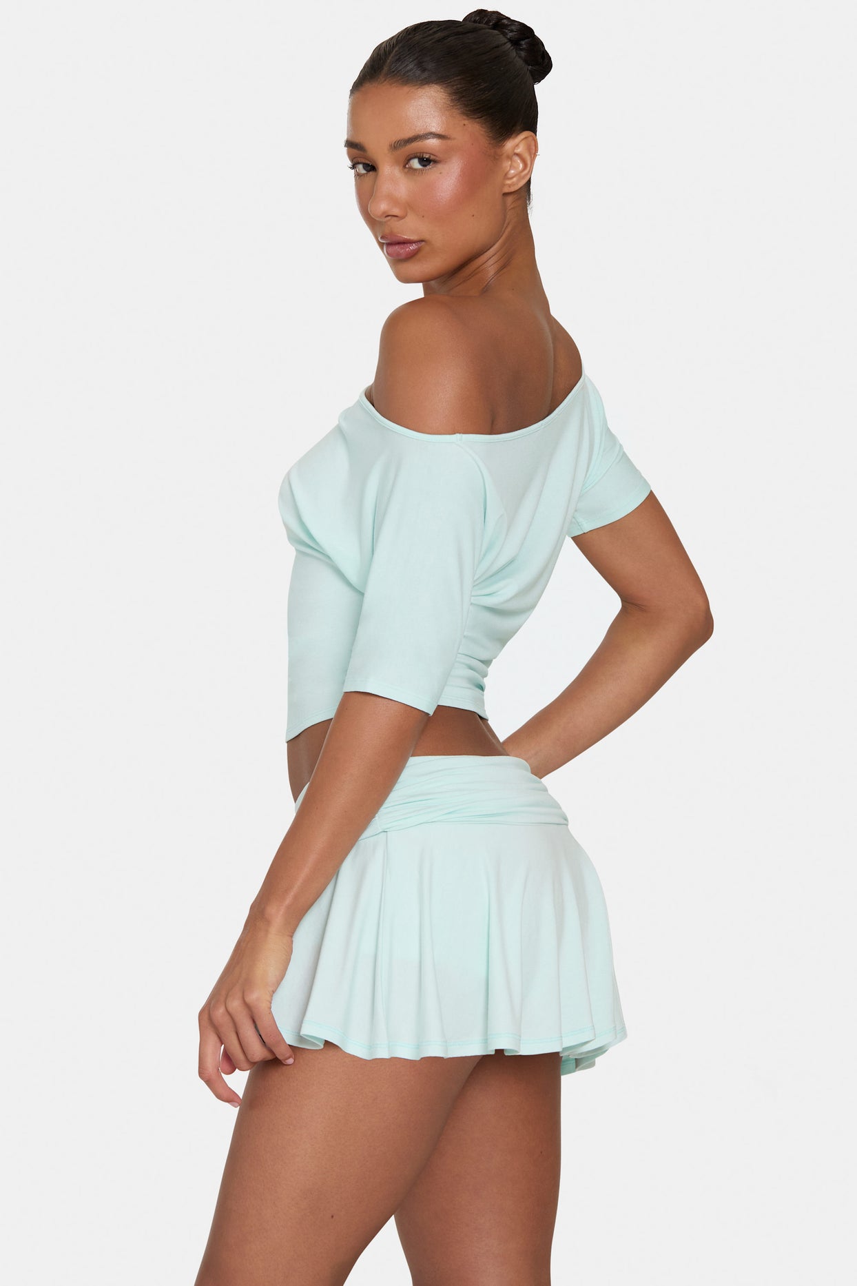 ButterCloud™ Slouchy Off-Shoulder Top in Peppermint - 3