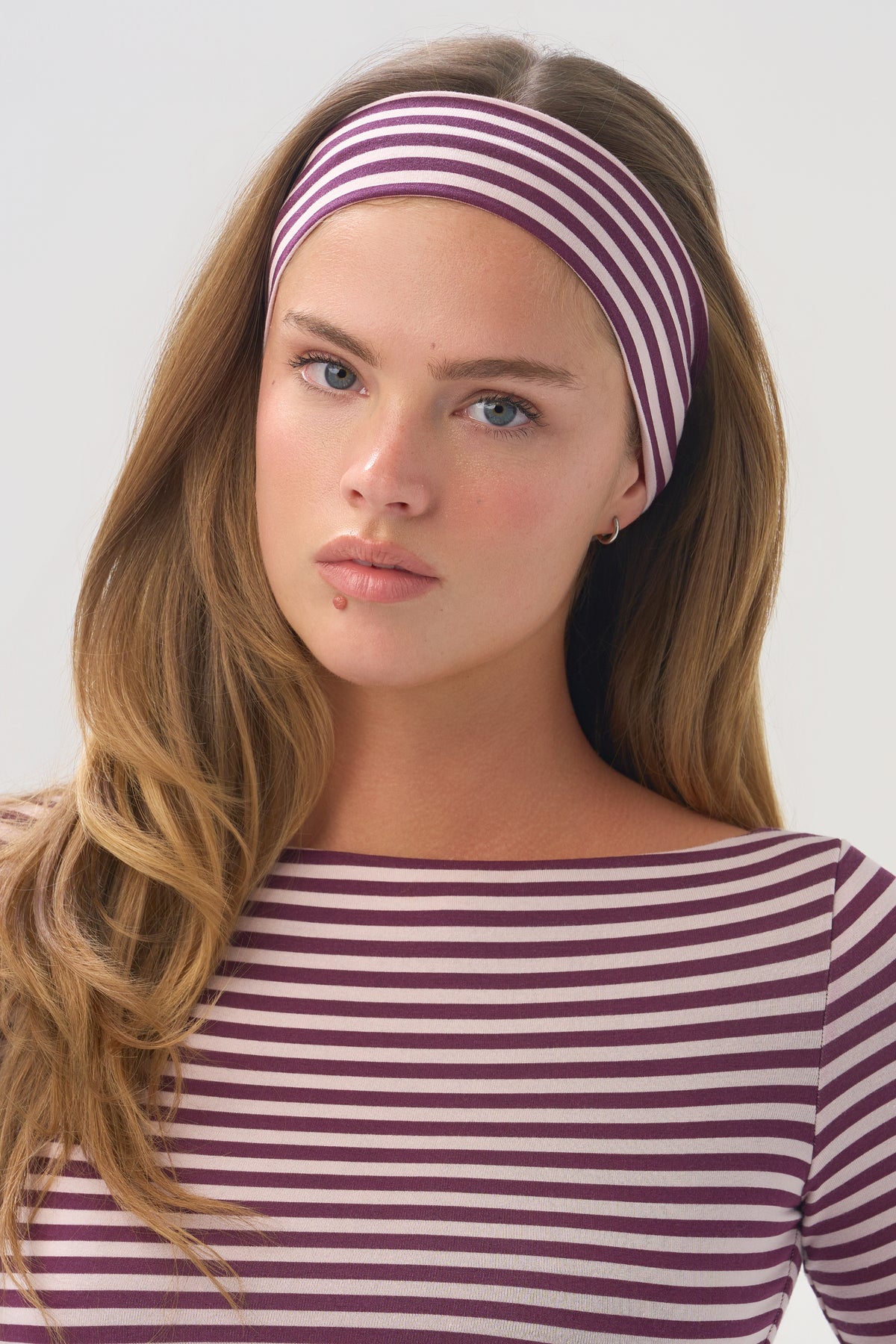 ⁣⁢عبوة رباطي شعر ButterCloud™ المكونة من قطعتين بلون Plum Stripe⁤⁣