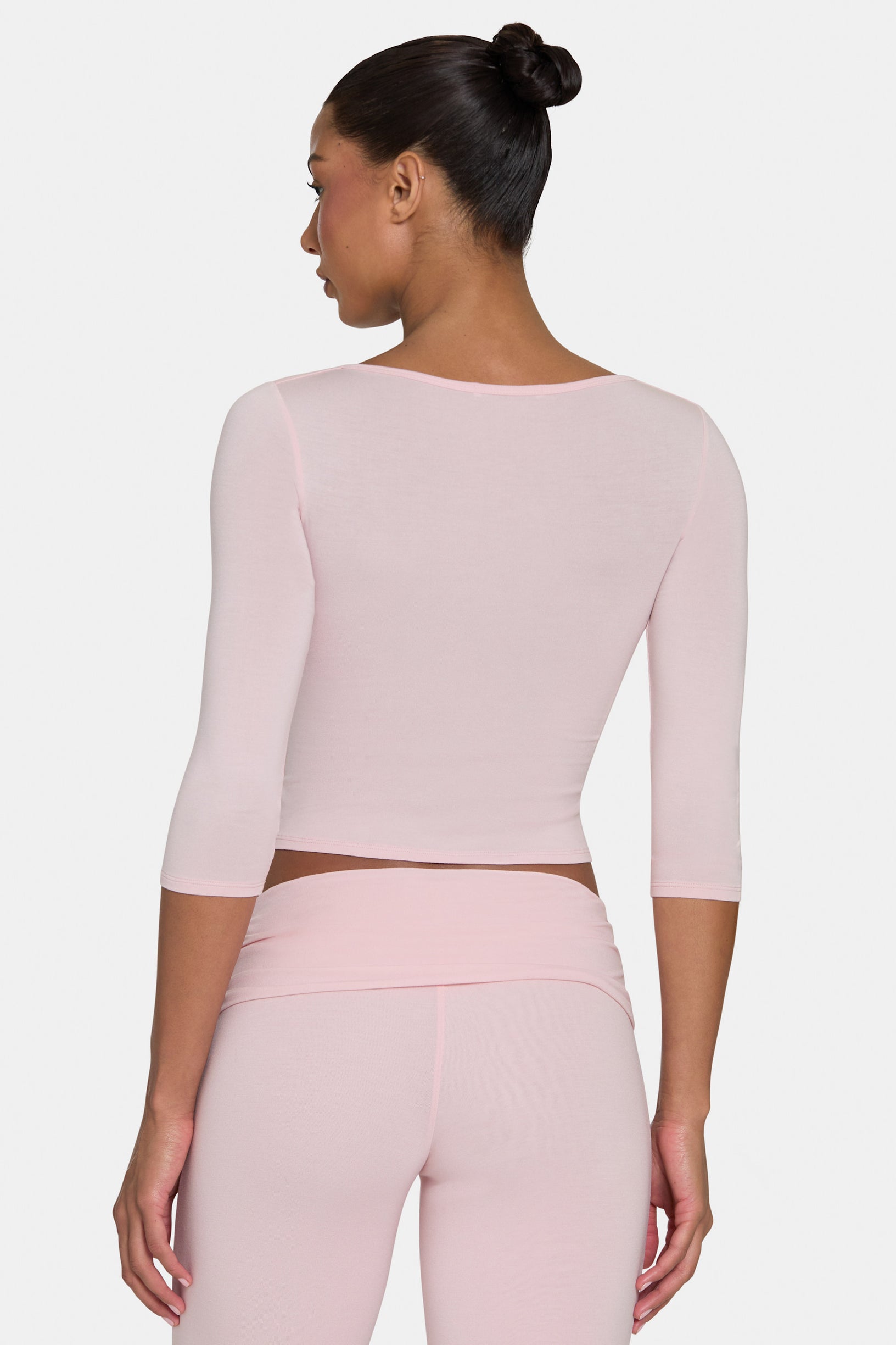 ButterCloud™ 3/4 Sleeve Top in Blush - 2