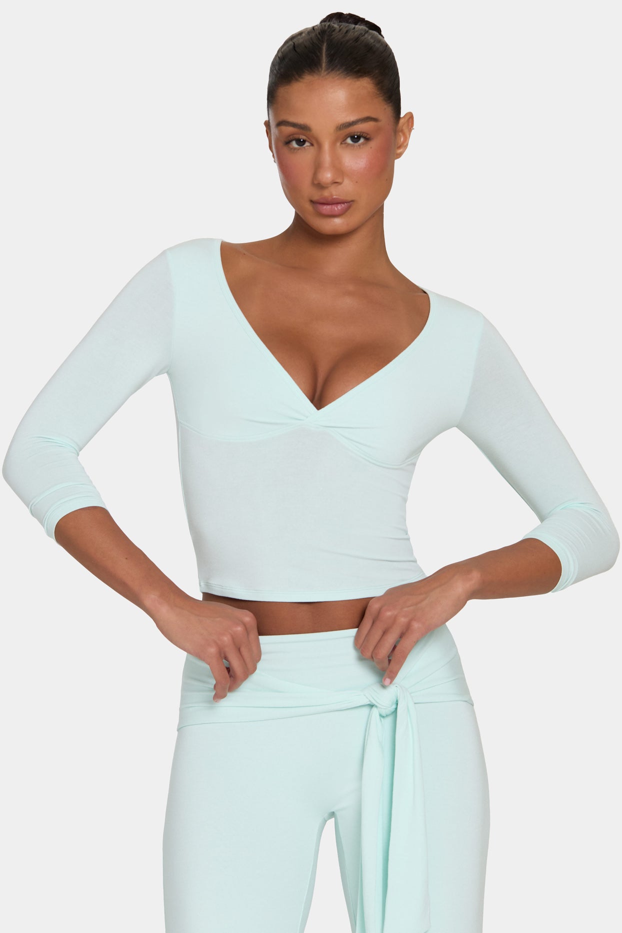 ButterCloud™ 3/4 Sleeve Top in Peppermint - 5