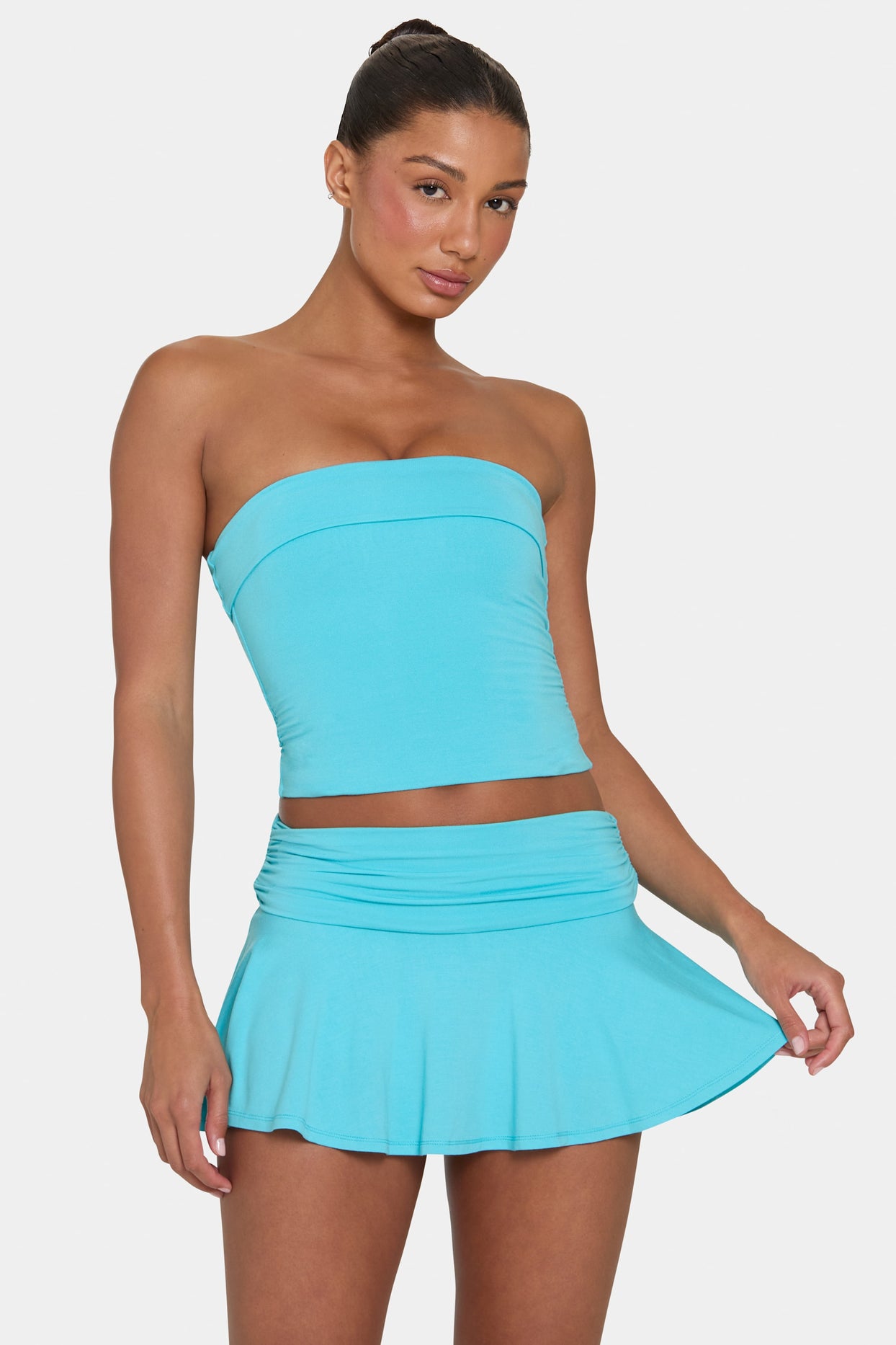 ButterCloud™ Mini Skort in Aqua - 6