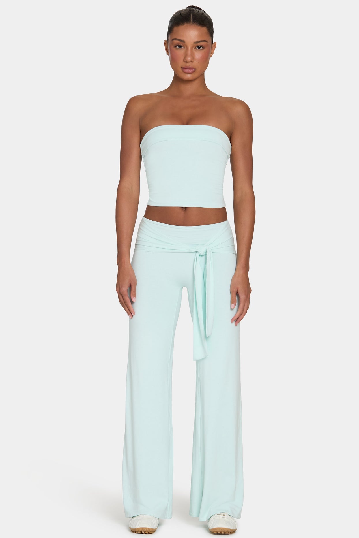 ButterCloud™ Tie-Waist Wide-Leg Trousers in Peppermint - 5