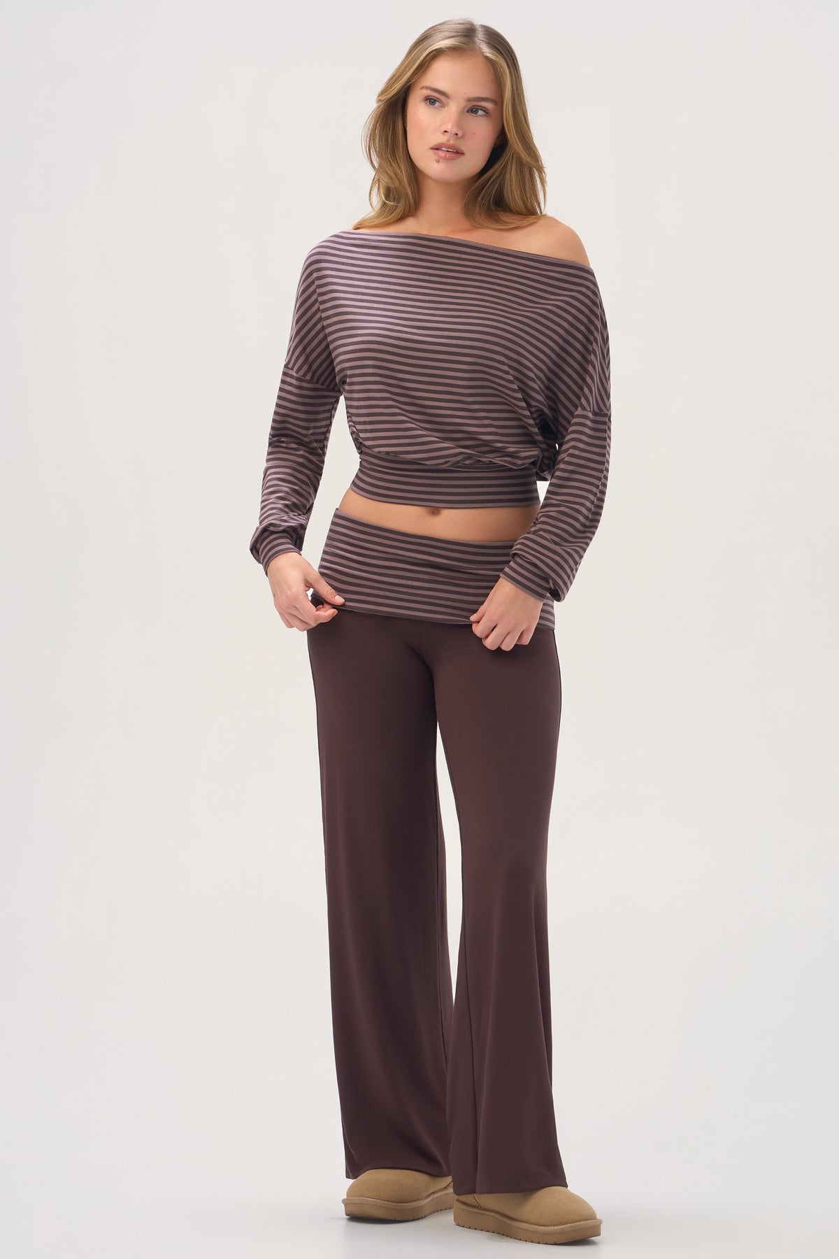 ButterCloud™ Wide-Leg Trousers in Espresso - 1
