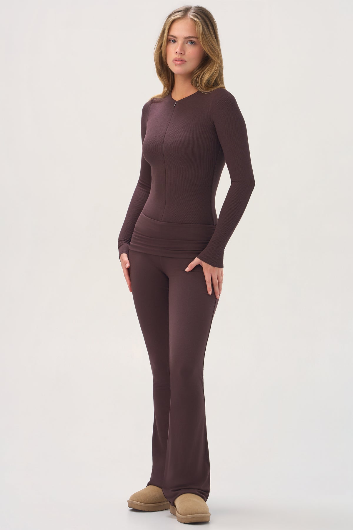 ButterCloud™ Zip-Neck Top in Espresso - 2
