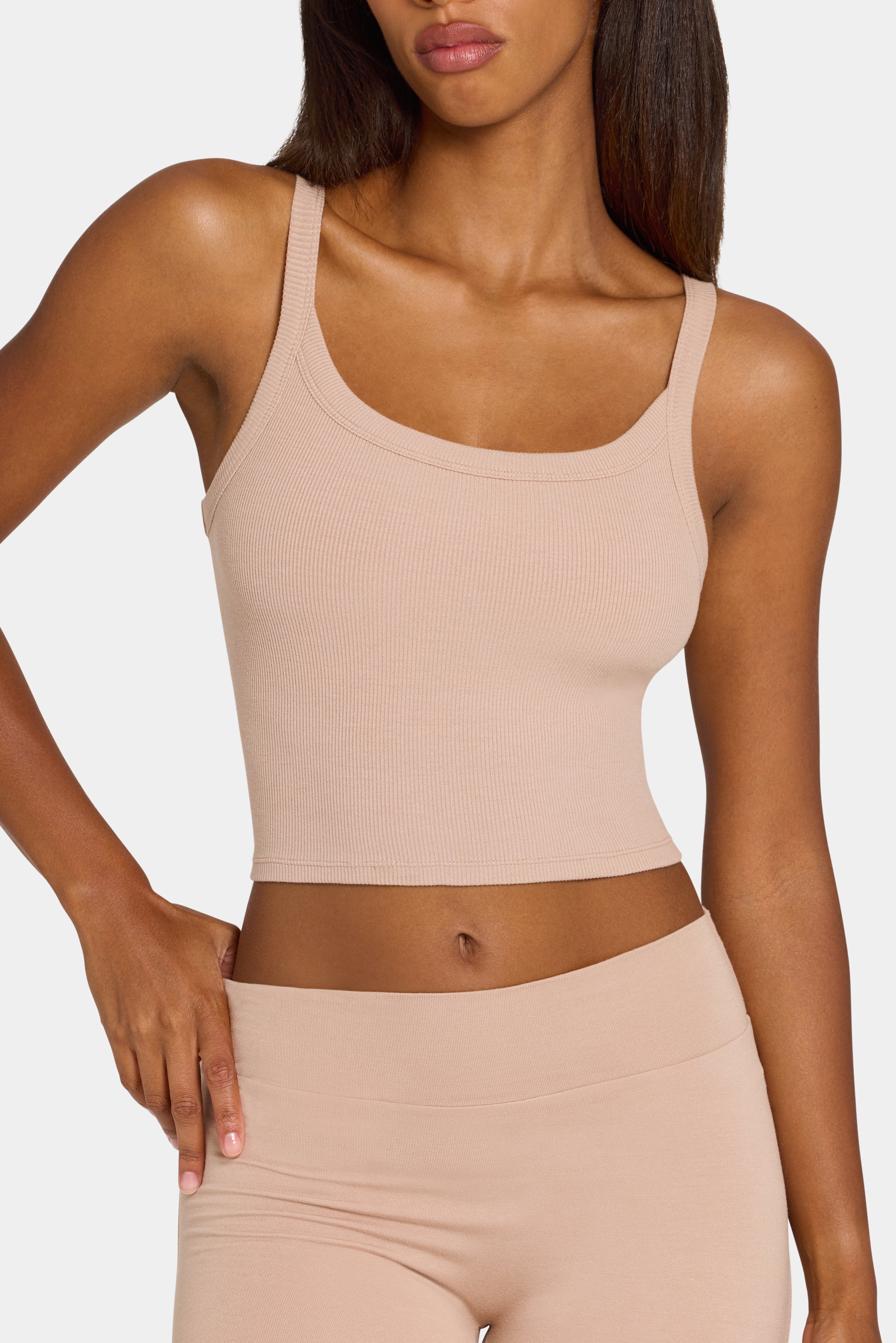 ButterCloud™ Built-In Bra Tank Top in Oatmeal