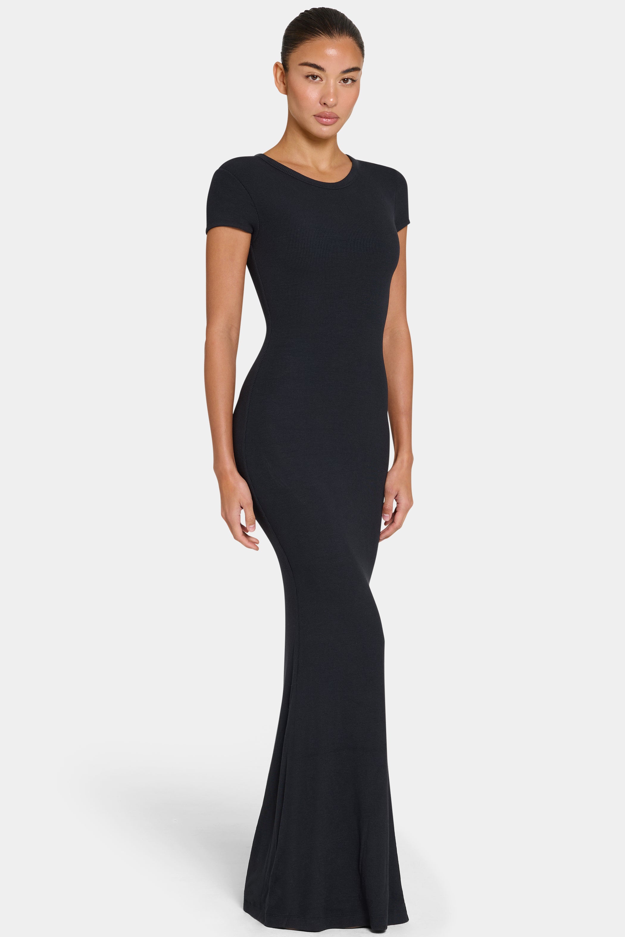 ButterCloud™ Cap Sleeve Maxi Dress in Black
