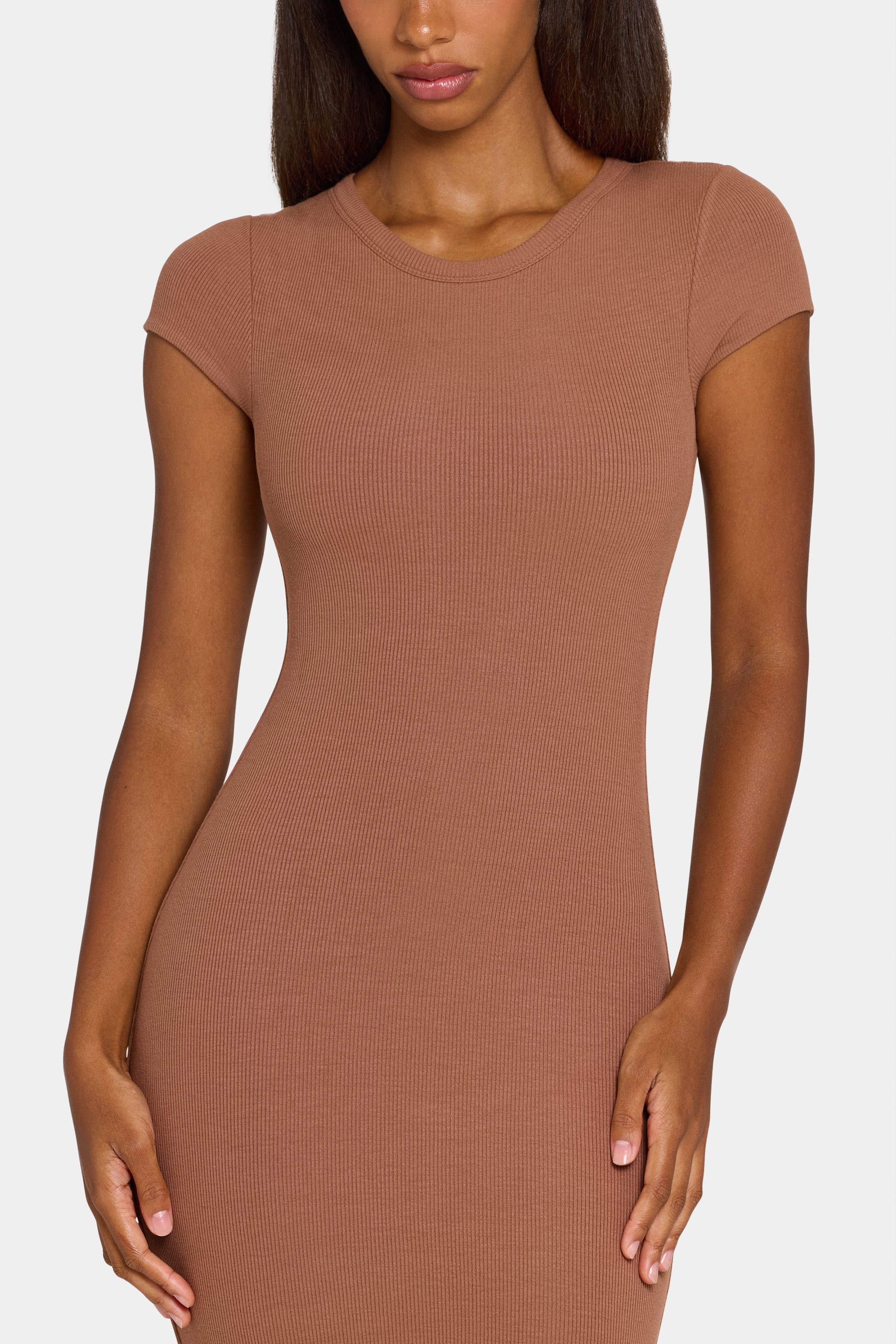 ButterCloud™ Cap Sleeve Maxi Dress in Cocoa