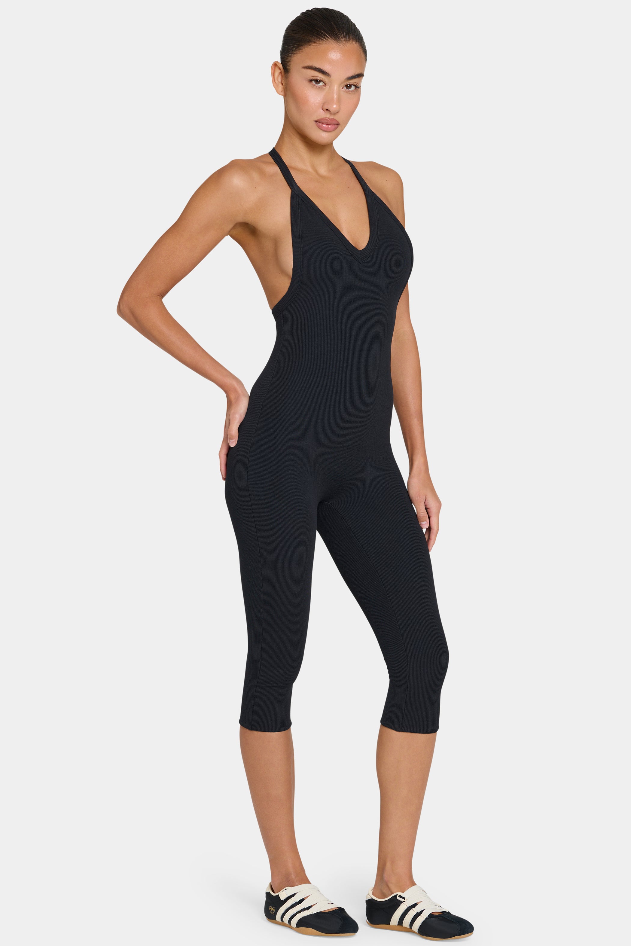 ButterCloud™ Capri Jumpsuit in Black