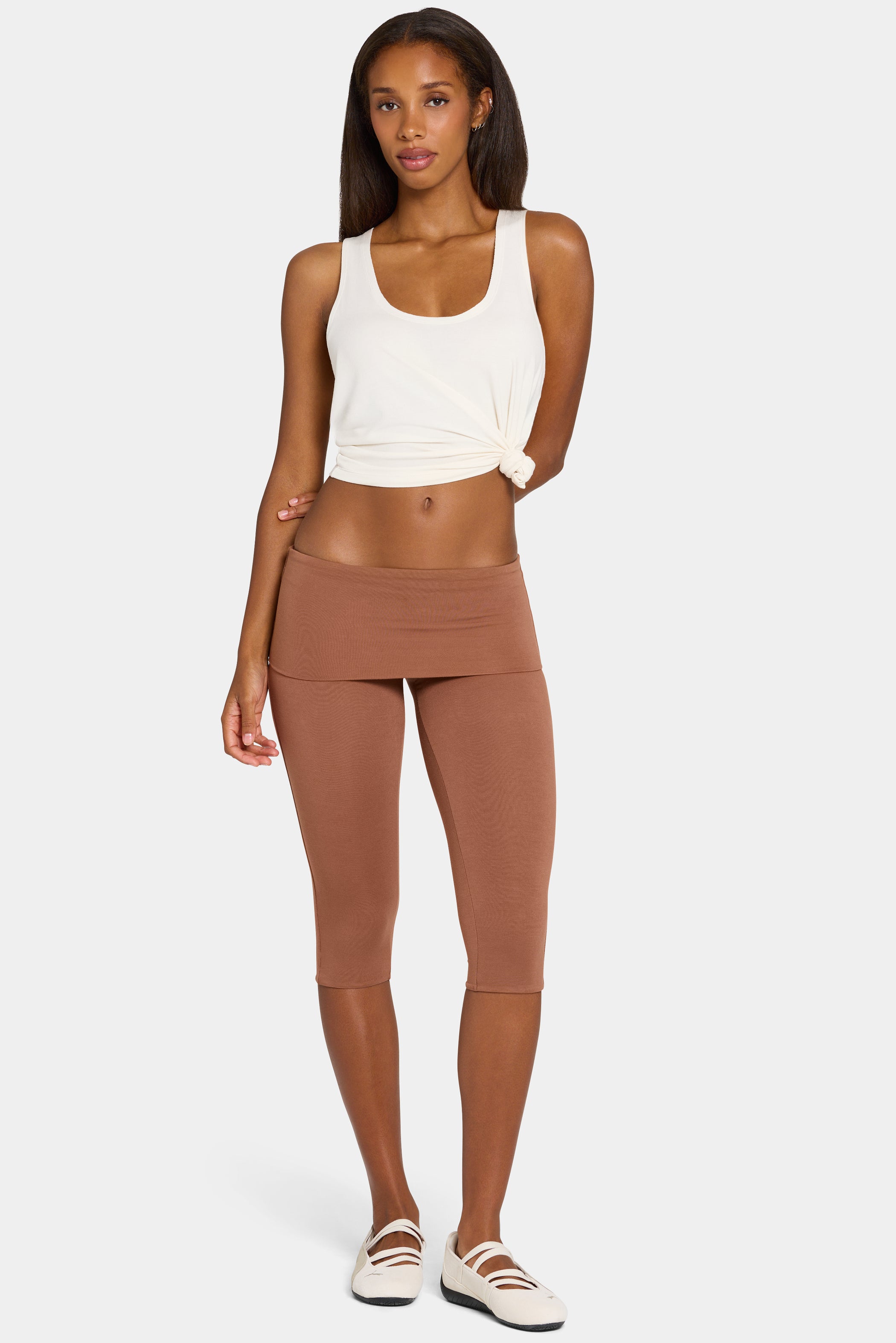 ButterCloud™ Capri Leggings in Cocoa