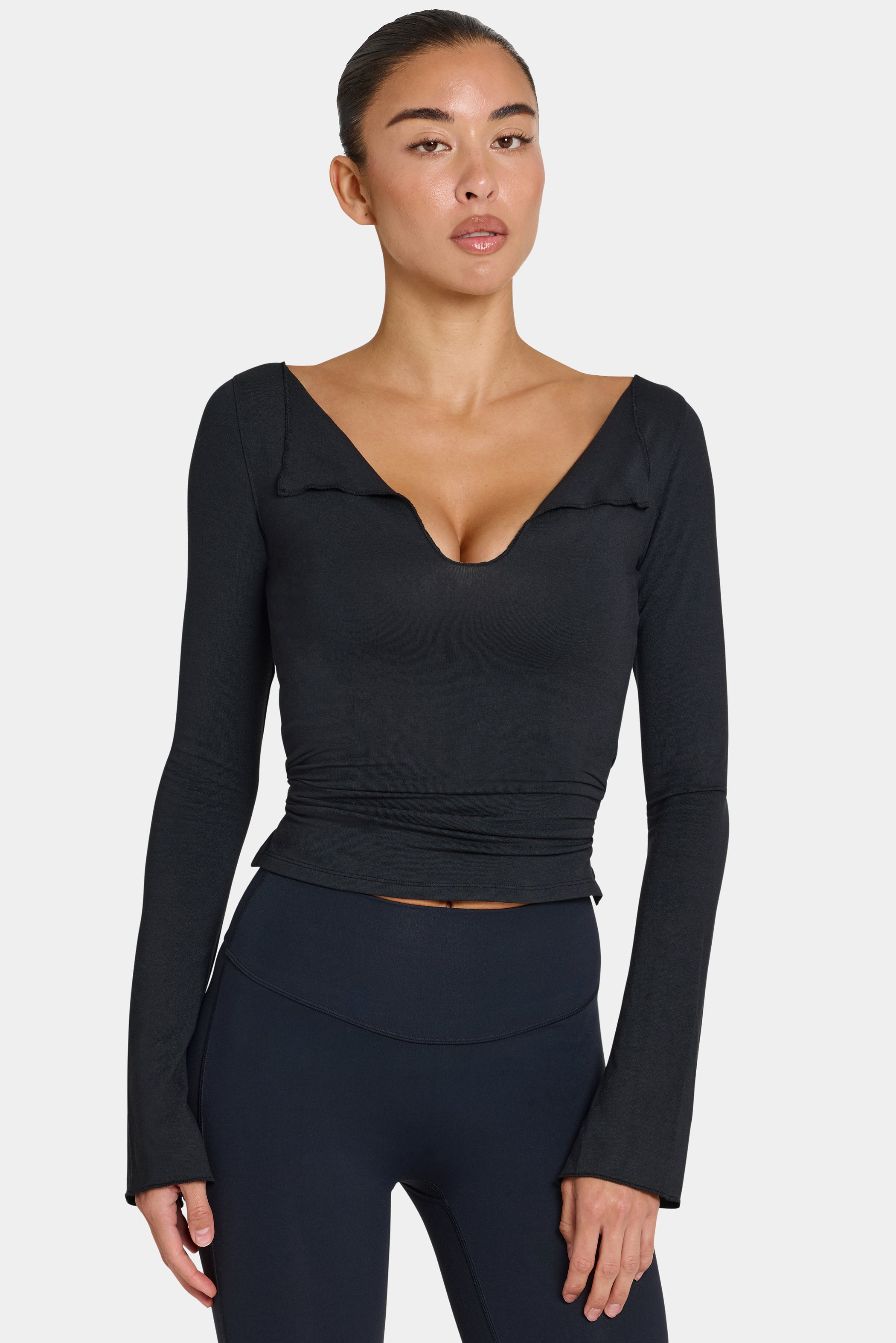 ButterCloud™ Long Sleeve Top in Black
