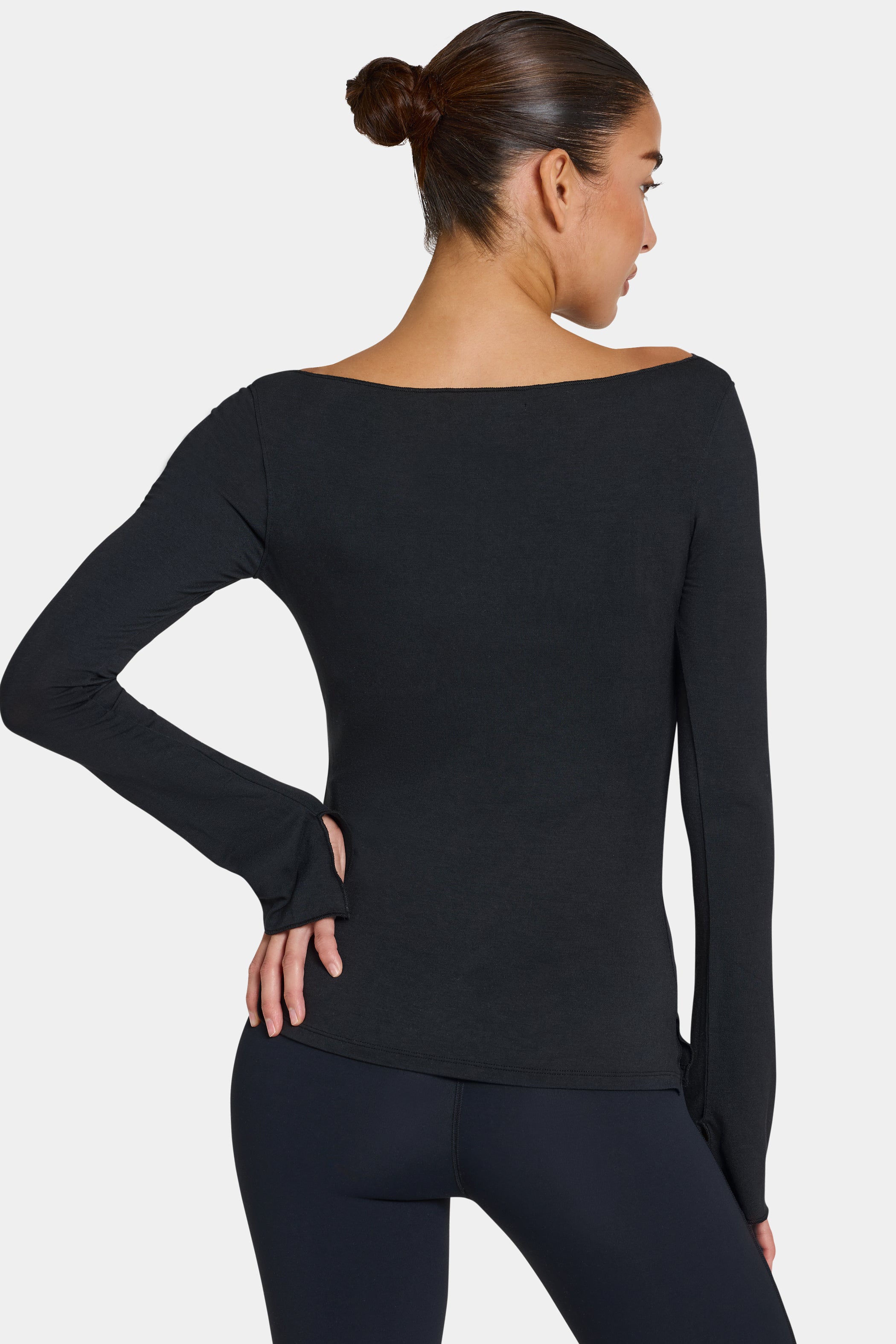 ButterCloud™ Long Sleeve Top in Black