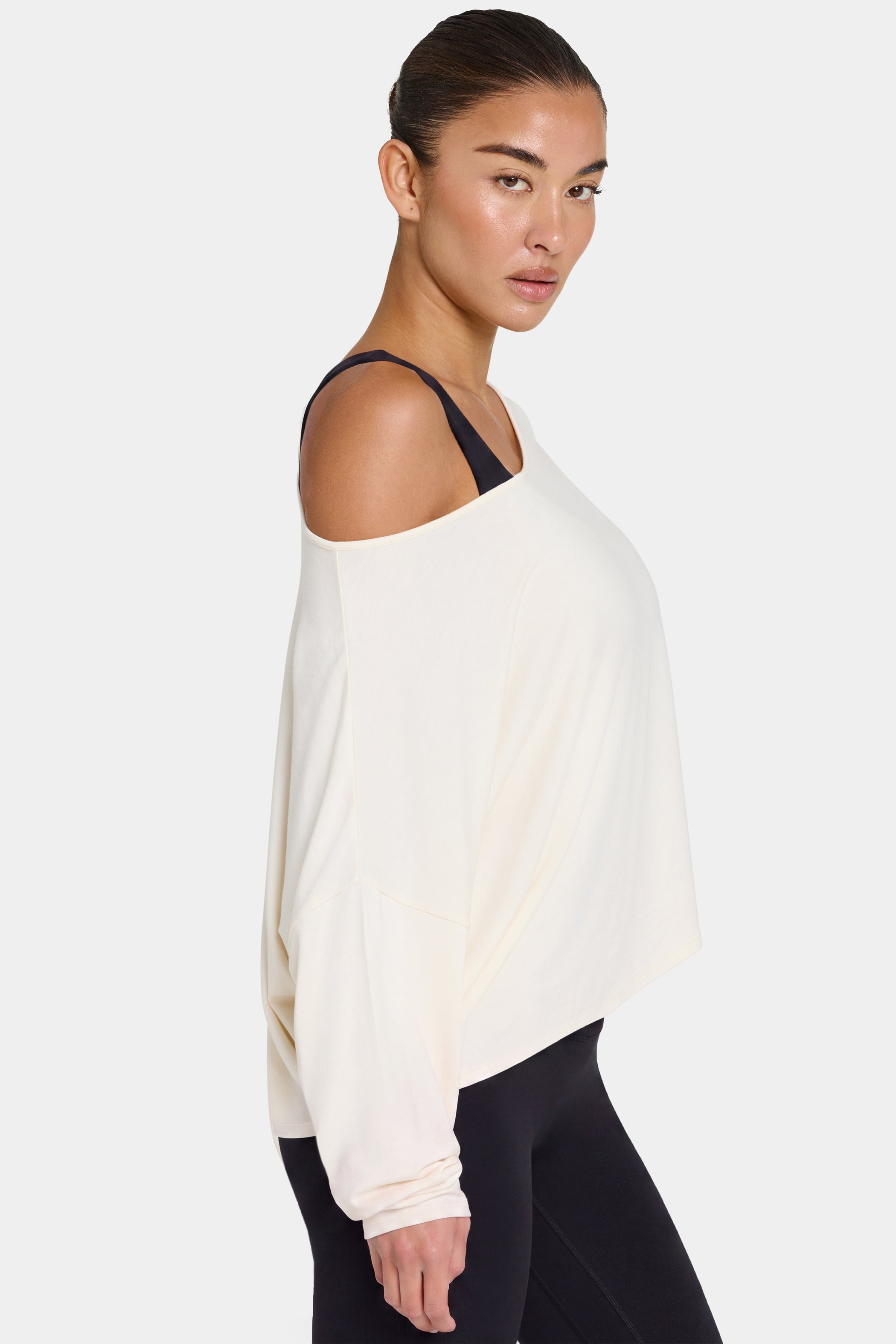 ButterCloud™ Slouchy Off-Shoulder Top in Coconut