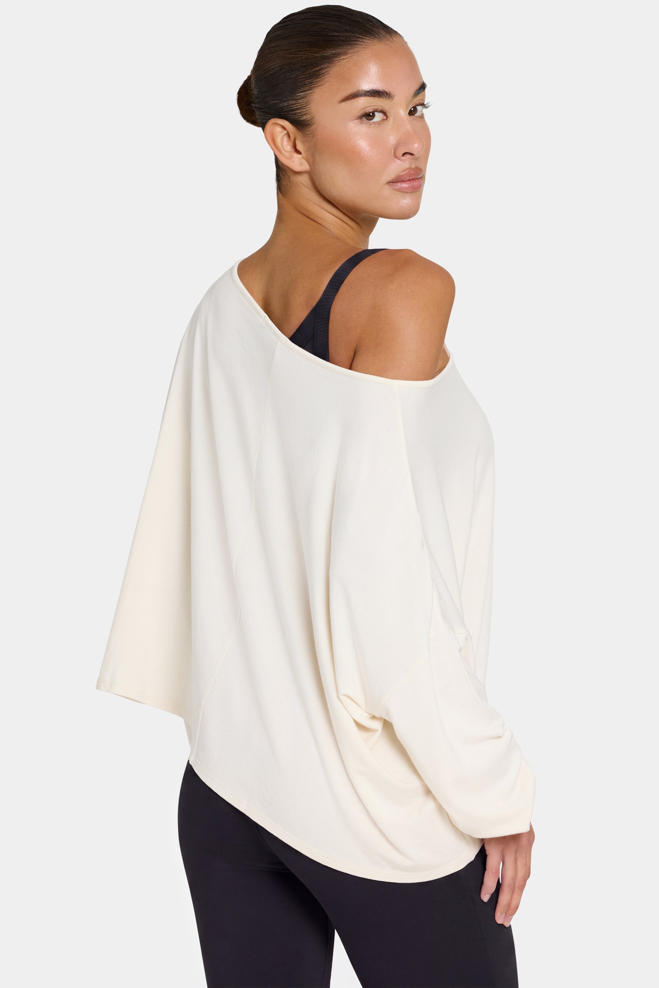 ButterCloud™ Slouchy Off-Shoulder Top in Coconut