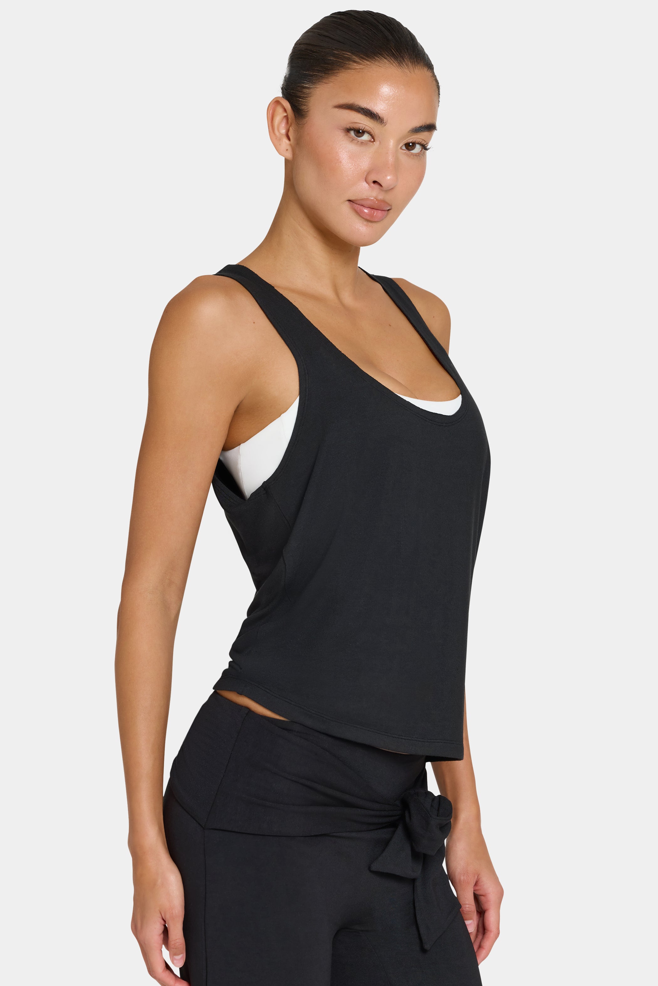 ButterCloud™ Slouchy Tank Top in Black