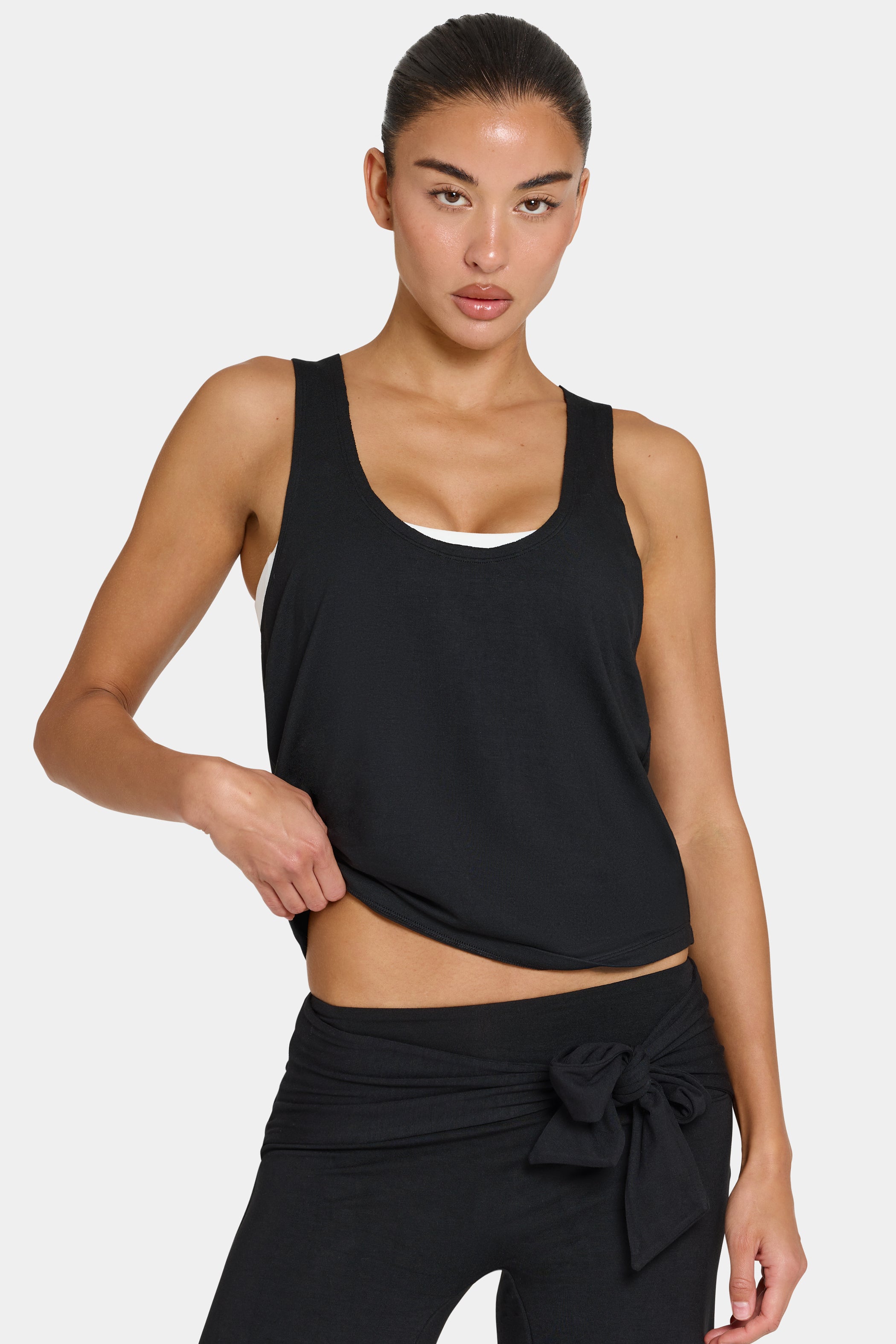 ButterCloud™ Slouchy Tank Top in Black