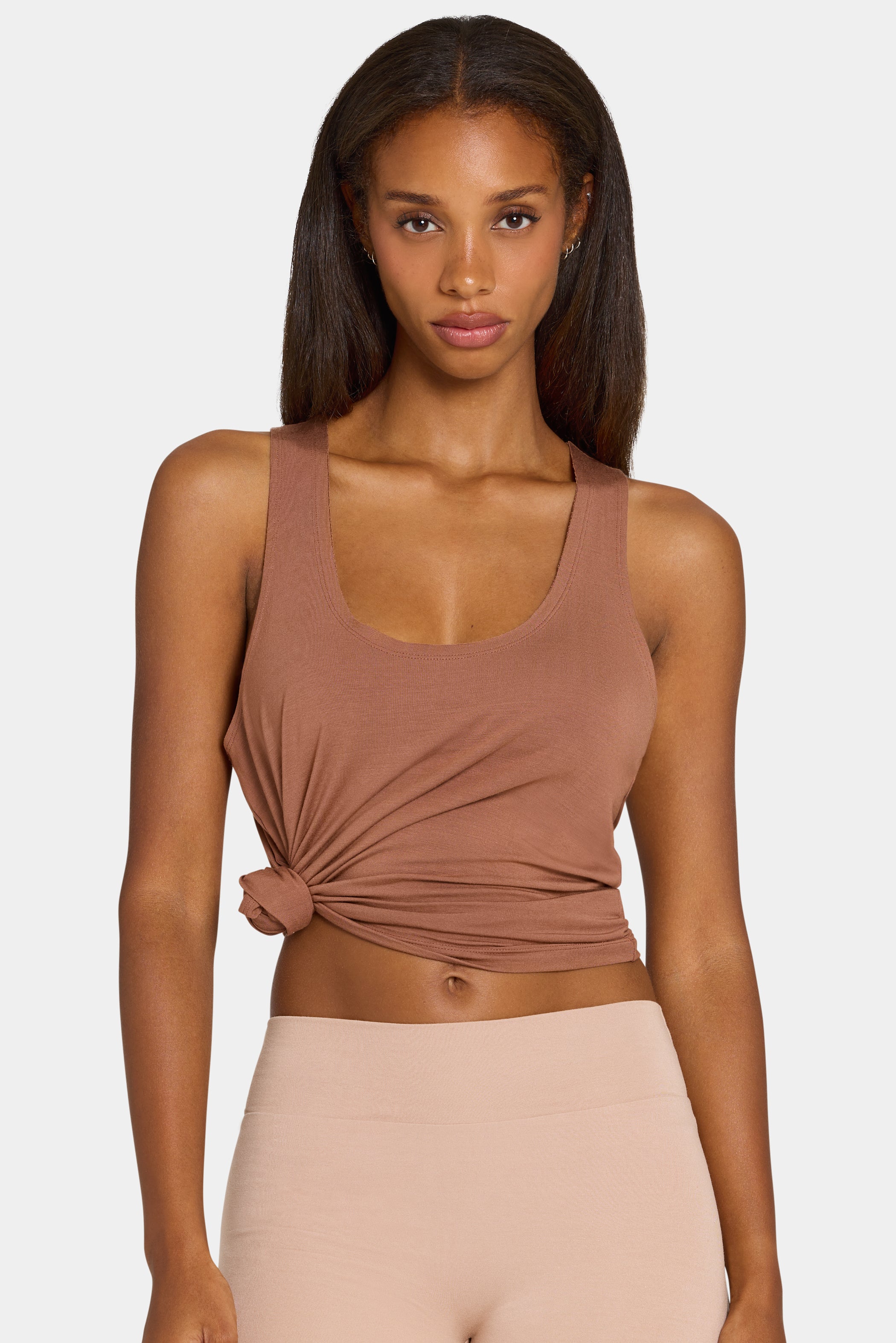 ButterCloud™ Slouchy Tank Top in Cocoa