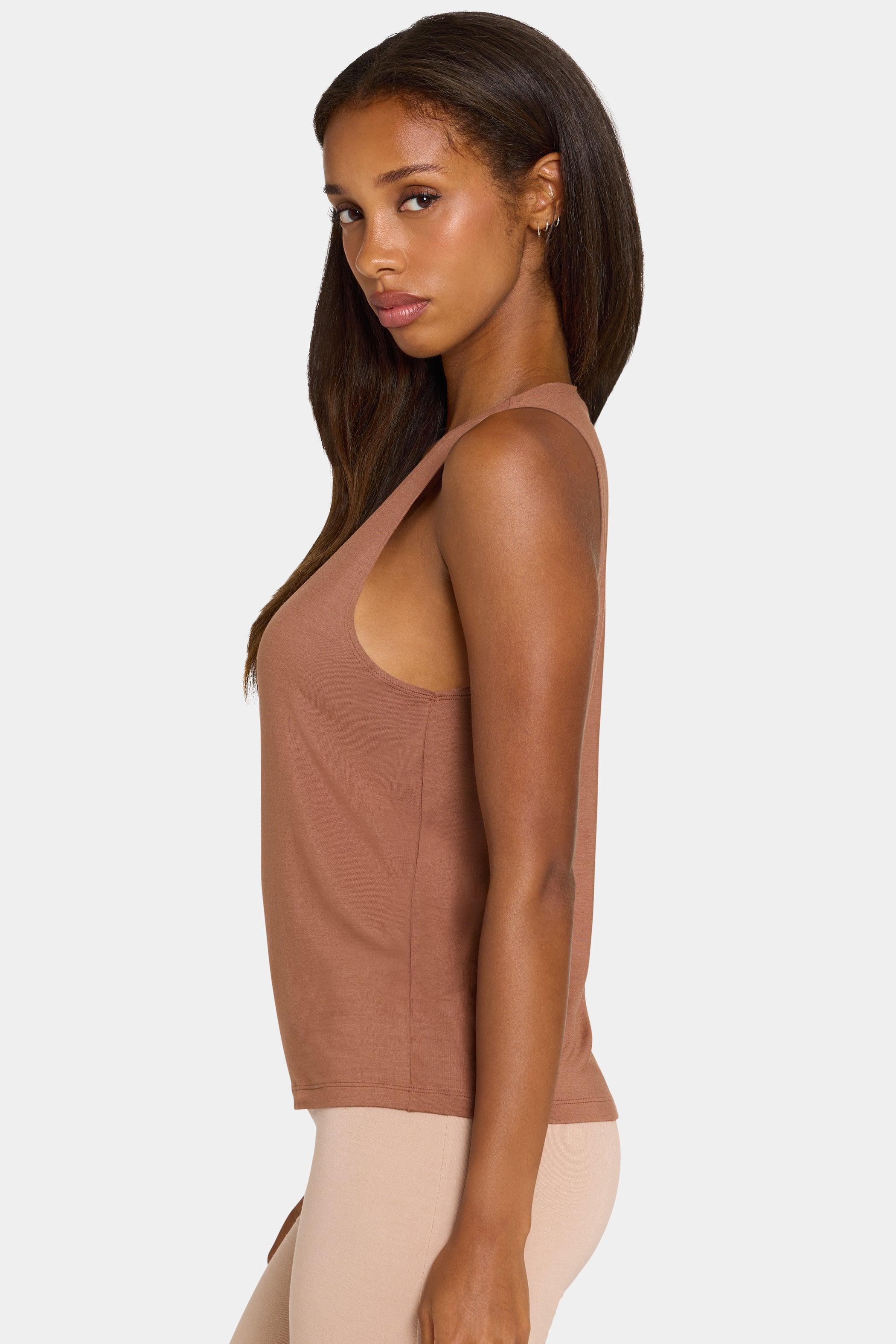 ButterCloud™ Slouchy Tank Top in Cocoa