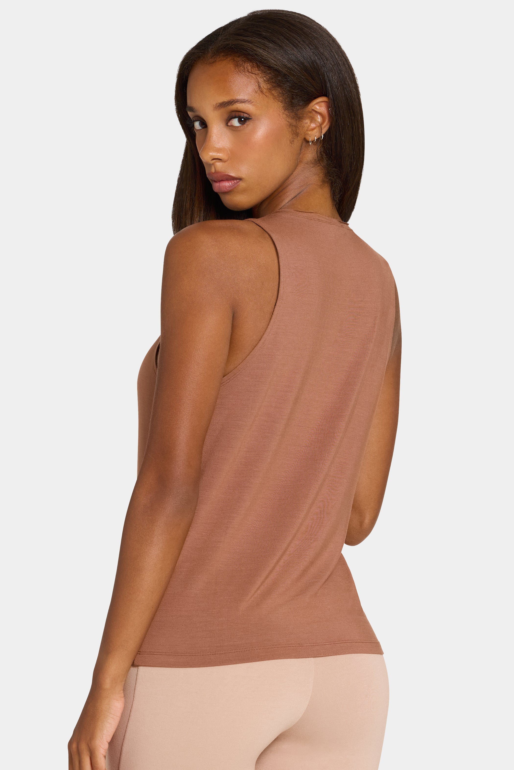 ButterCloud™ Slouchy Tank Top in Cocoa