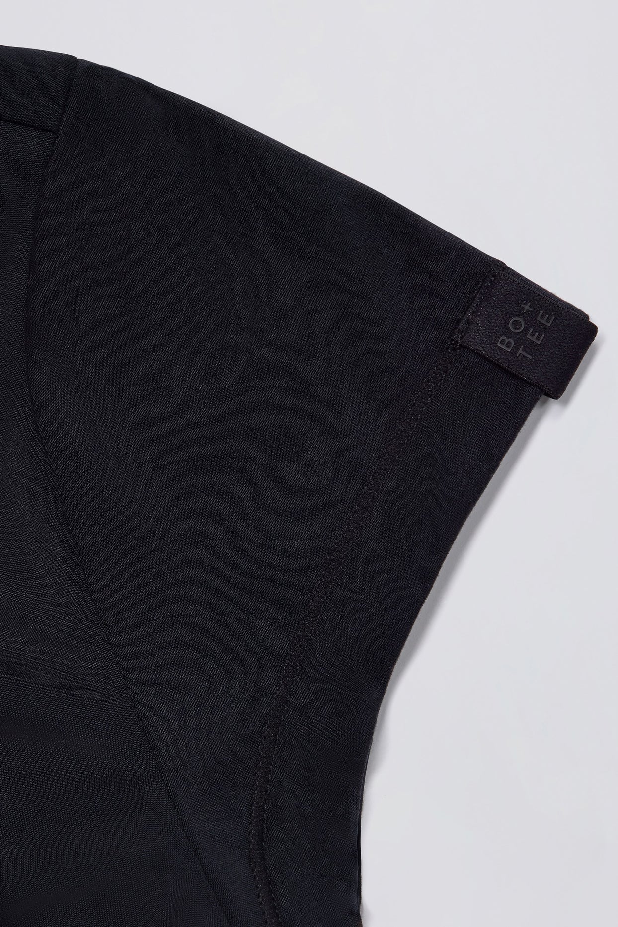 Cut-Out Longline T-Shirt in Black