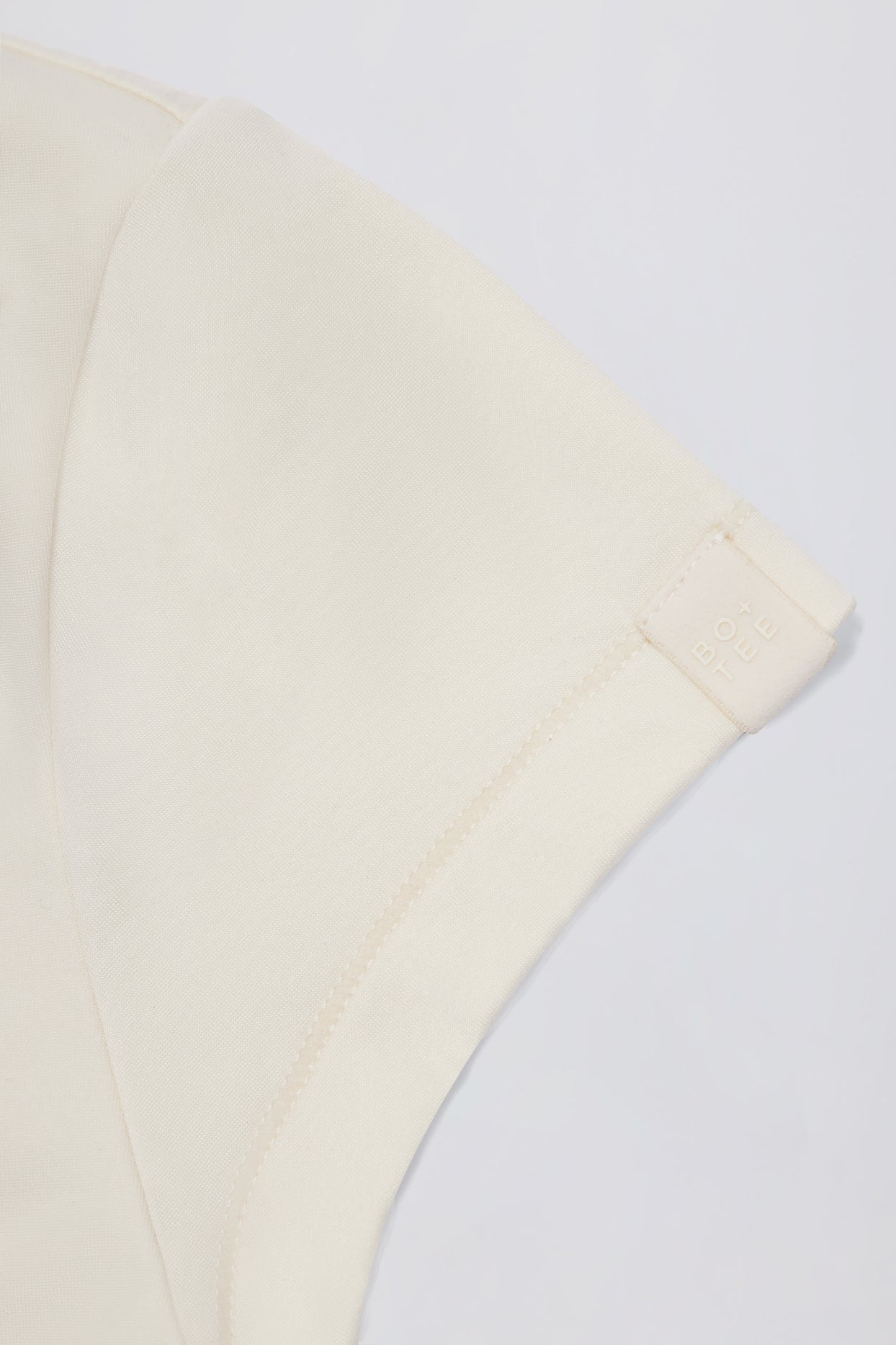 Cut-Out Longline T-Shirt in Cream