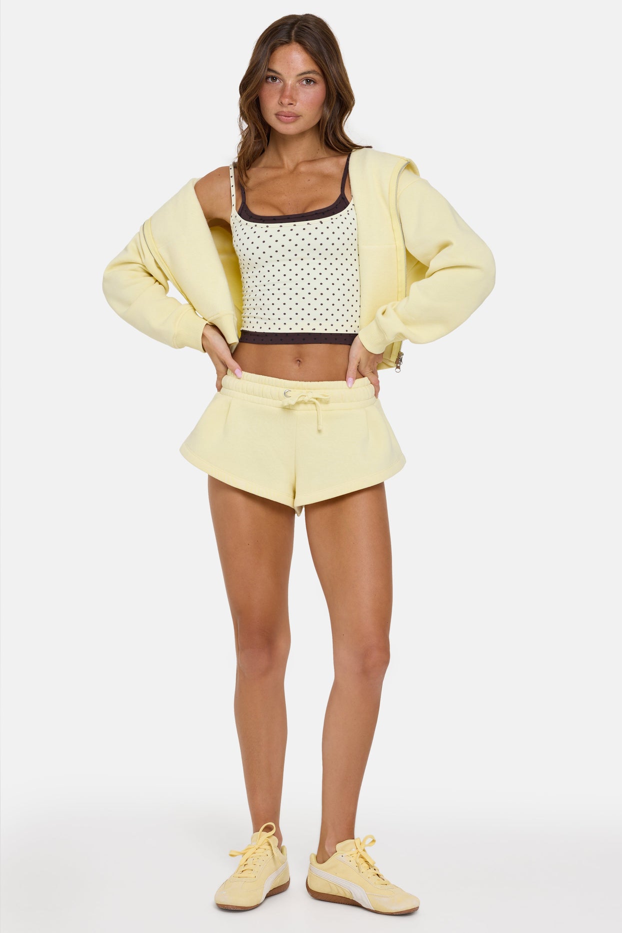 Mid-Rise Mini Shorts in Buttercream - 6