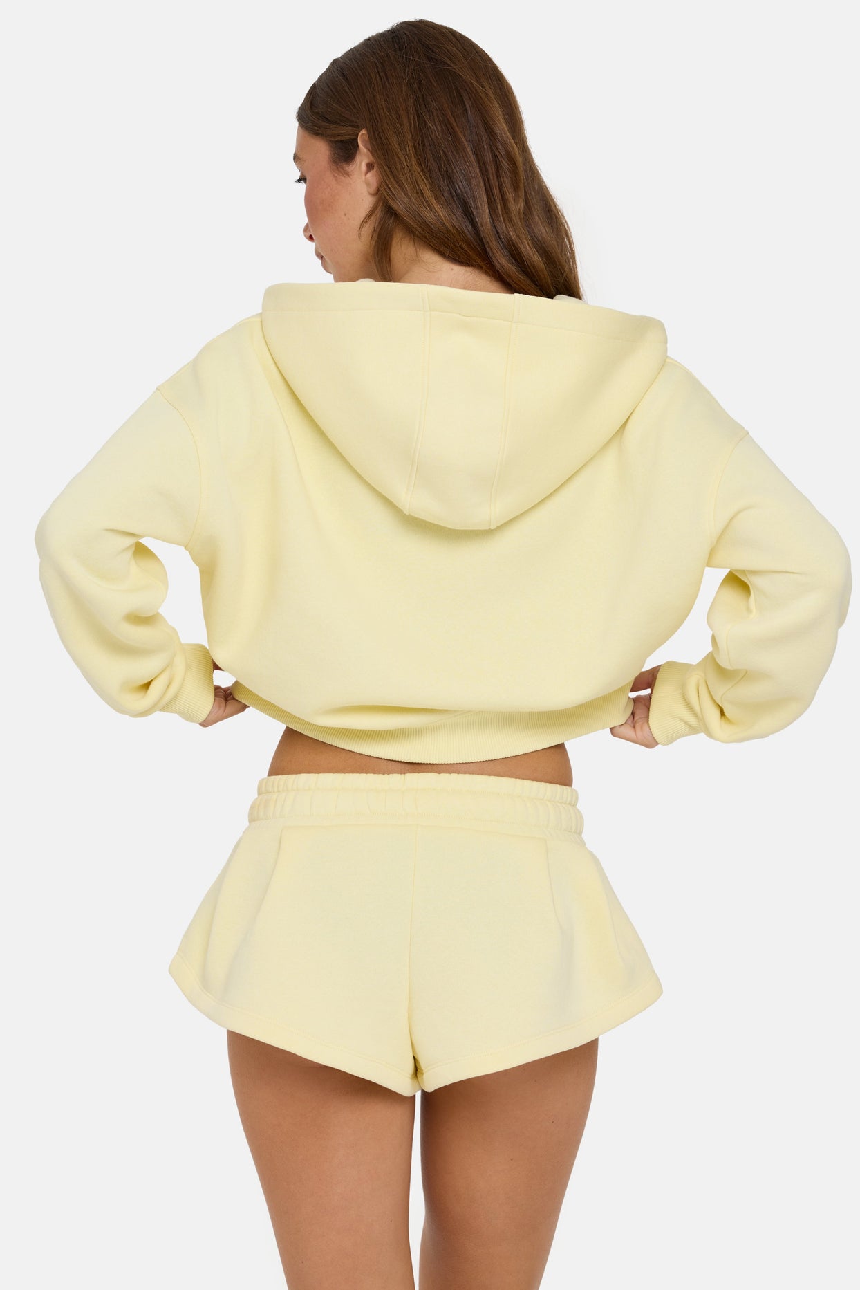 Mid-Rise Mini Shorts in Buttercream - 2