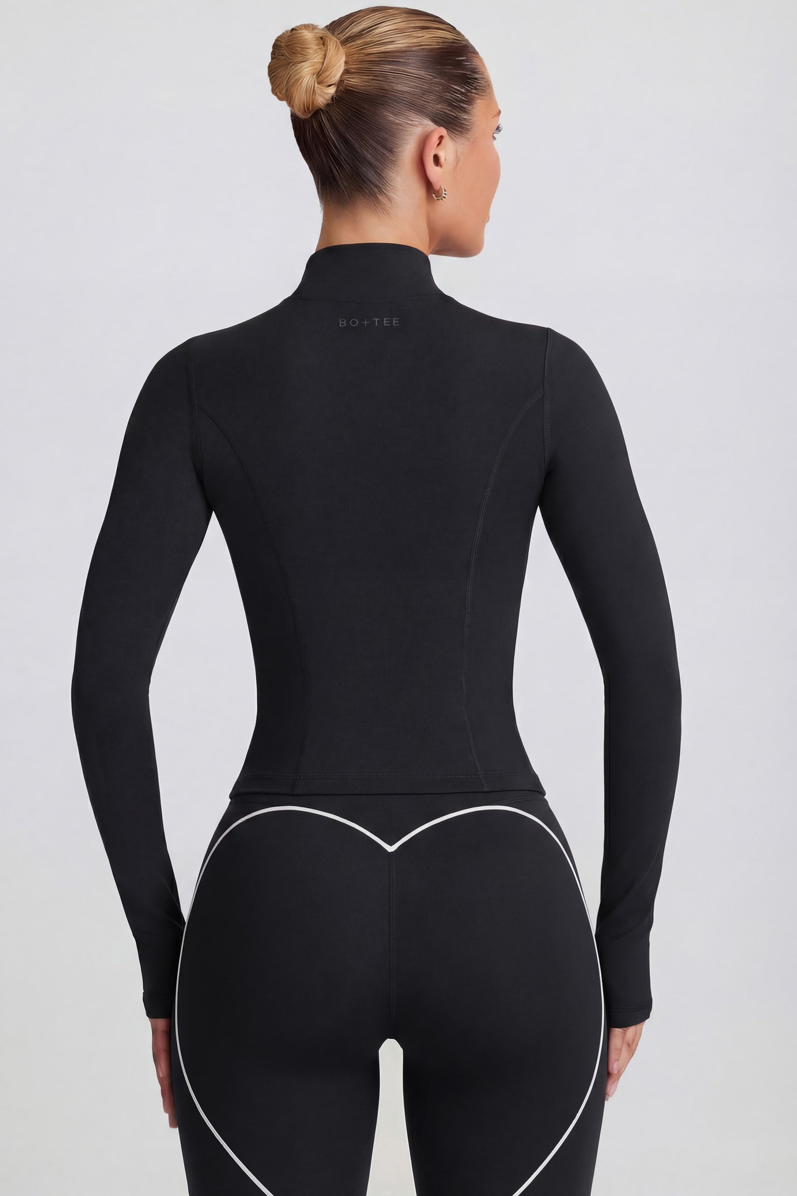 Soft Active Zip-Up Jacket in Black - 2