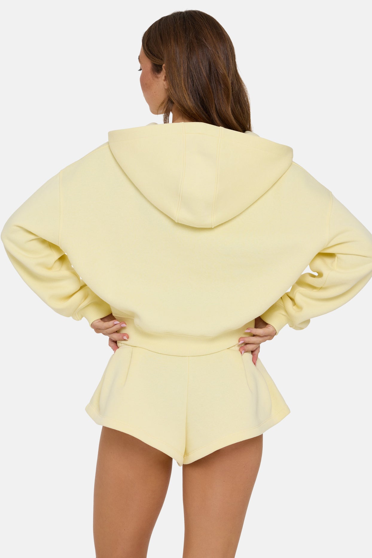 Oversized Zip-Up Hoodie in Buttercream - 4