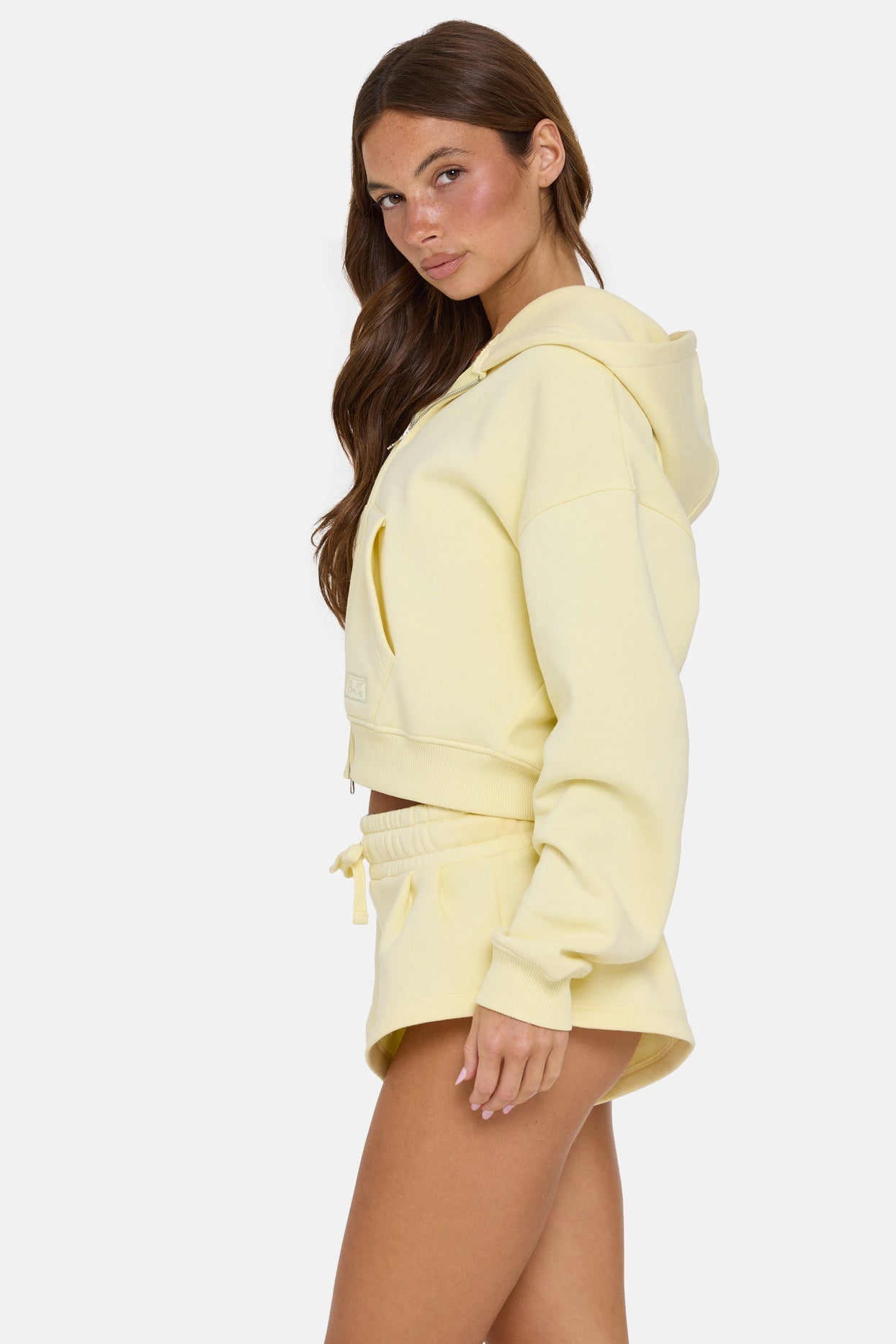 Oversized Zip-Up Hoodie in Buttercream - 5