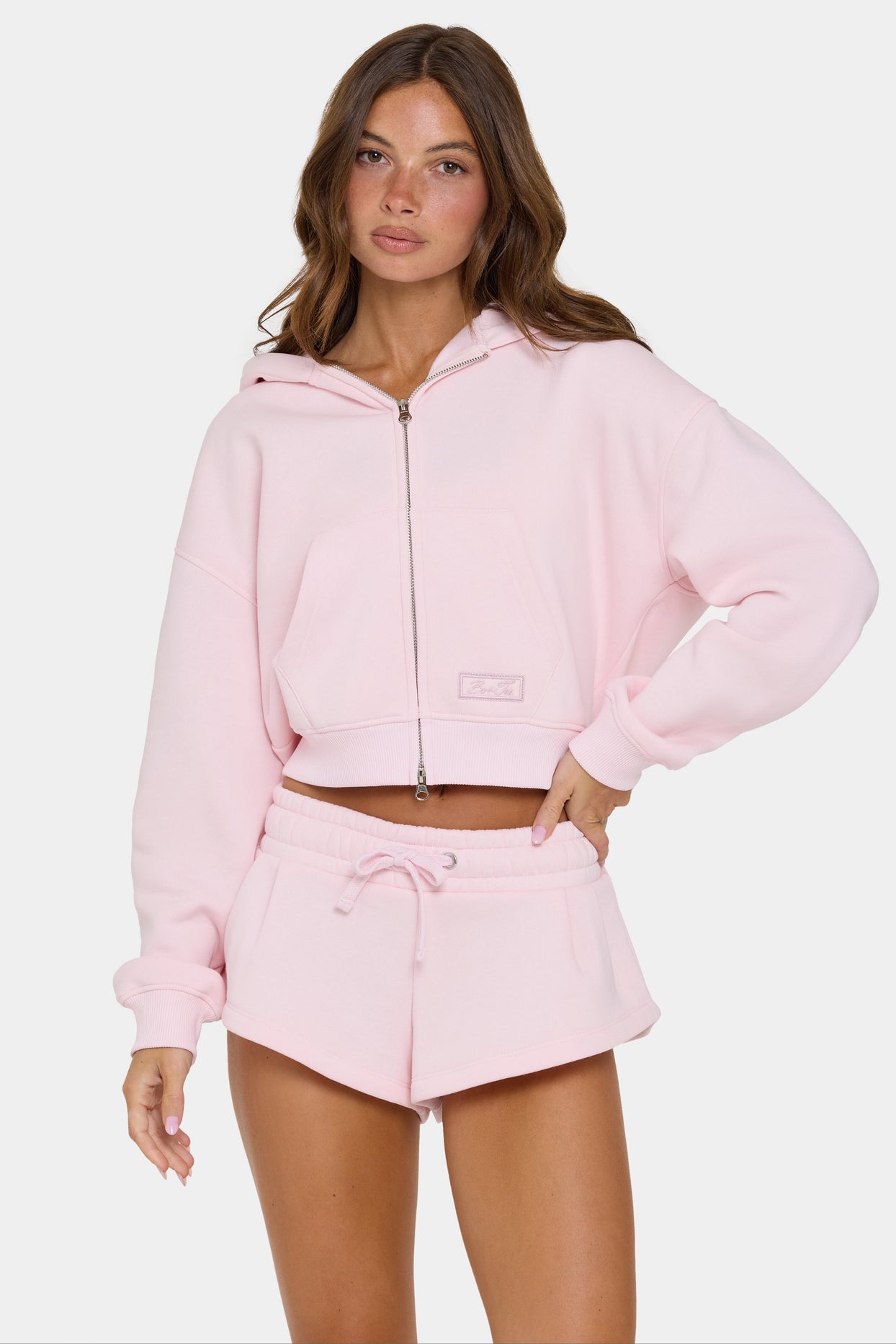 Oversized Zip-Up Hoodie in Sorbet - 6