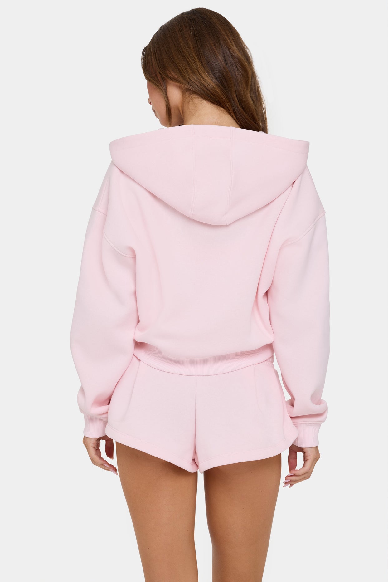 Oversized Zip-Up Hoodie in Sorbet - 4