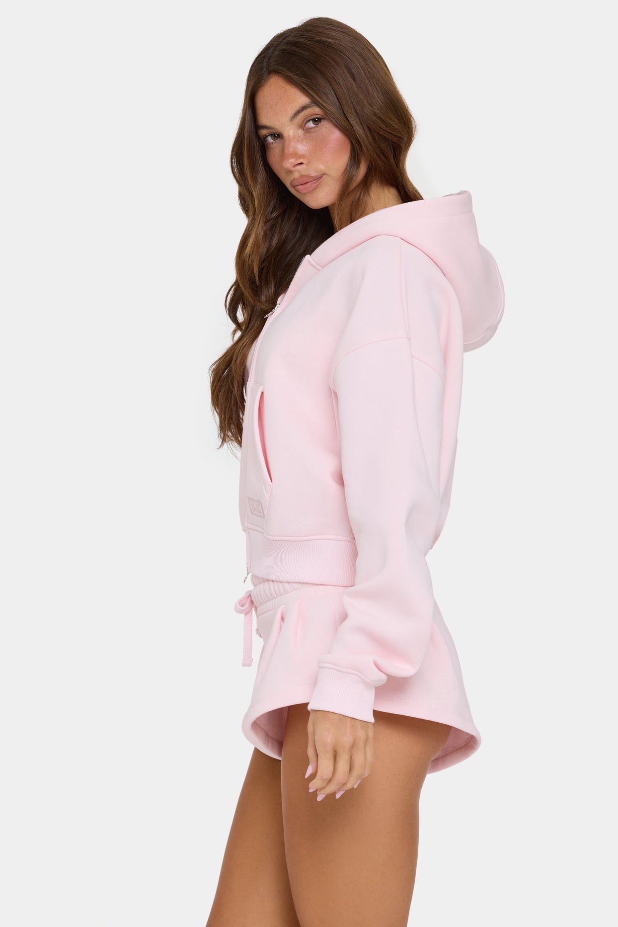 Oversized Zip-Up Hoodie in Sorbet - 5