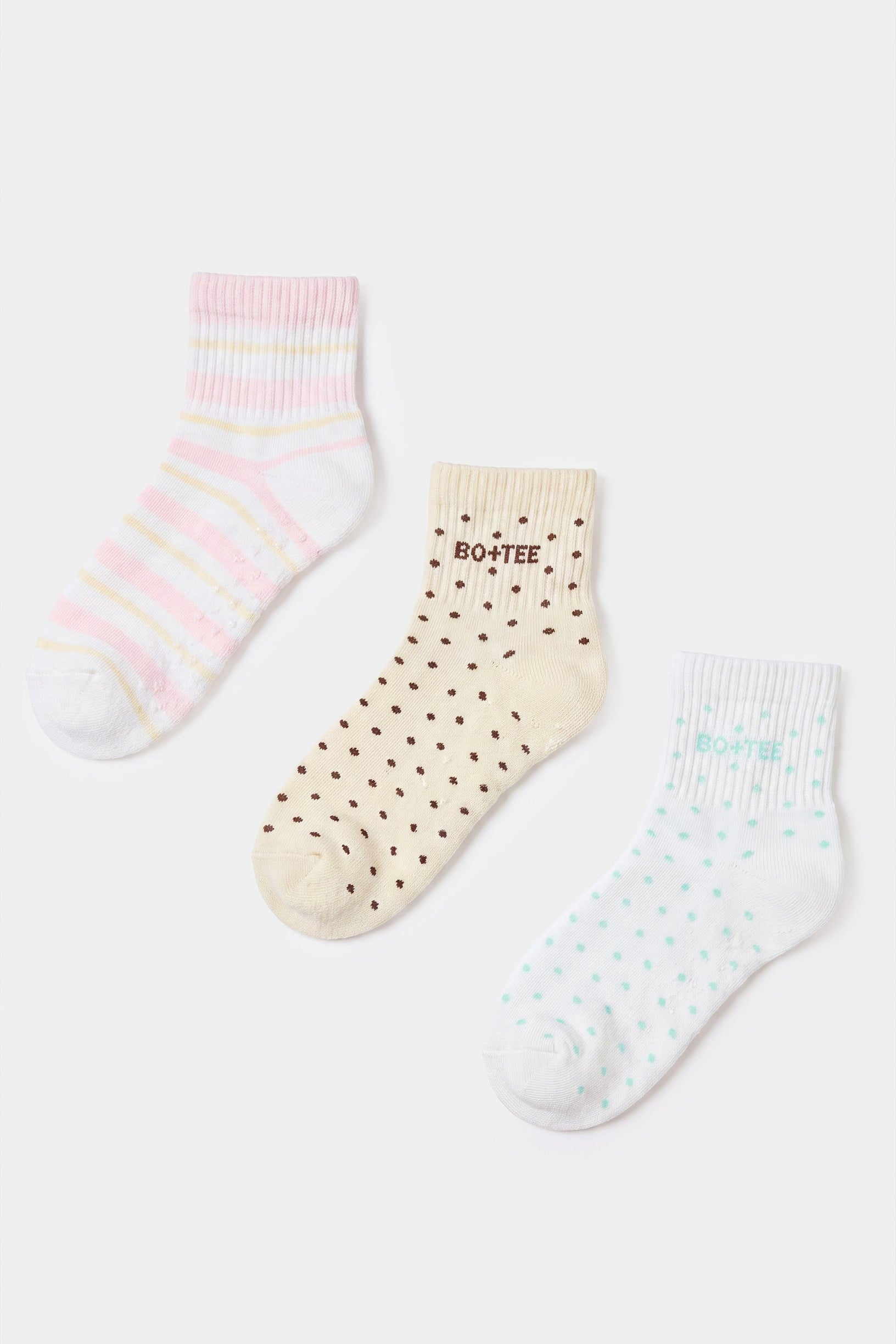 Pilates 3-Pack Socks in Multi - 2