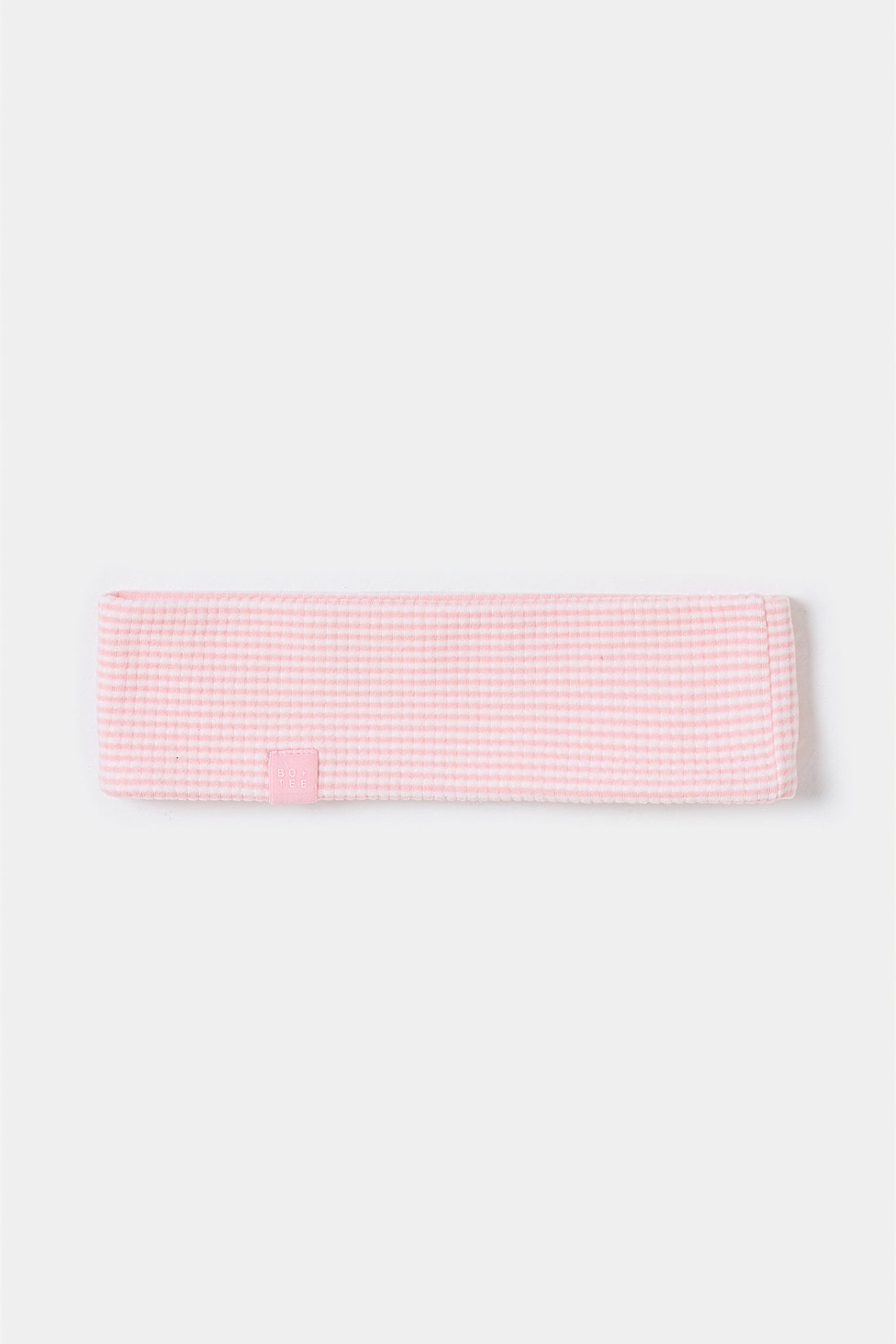 Ribbed Jersey Headband in Peach Stripe - 2