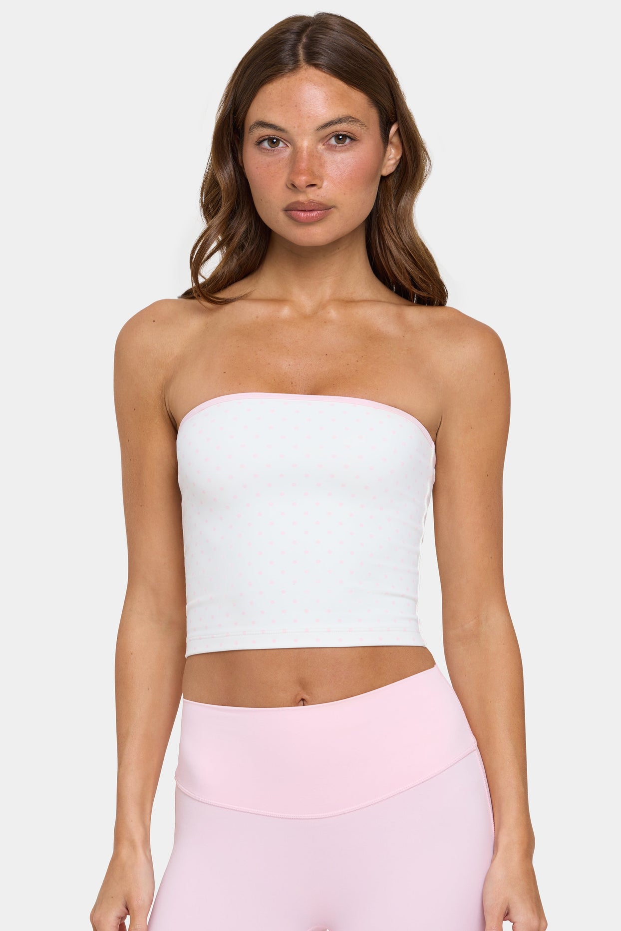 Soft Active Bandeau Top in Cotton Candy - 1