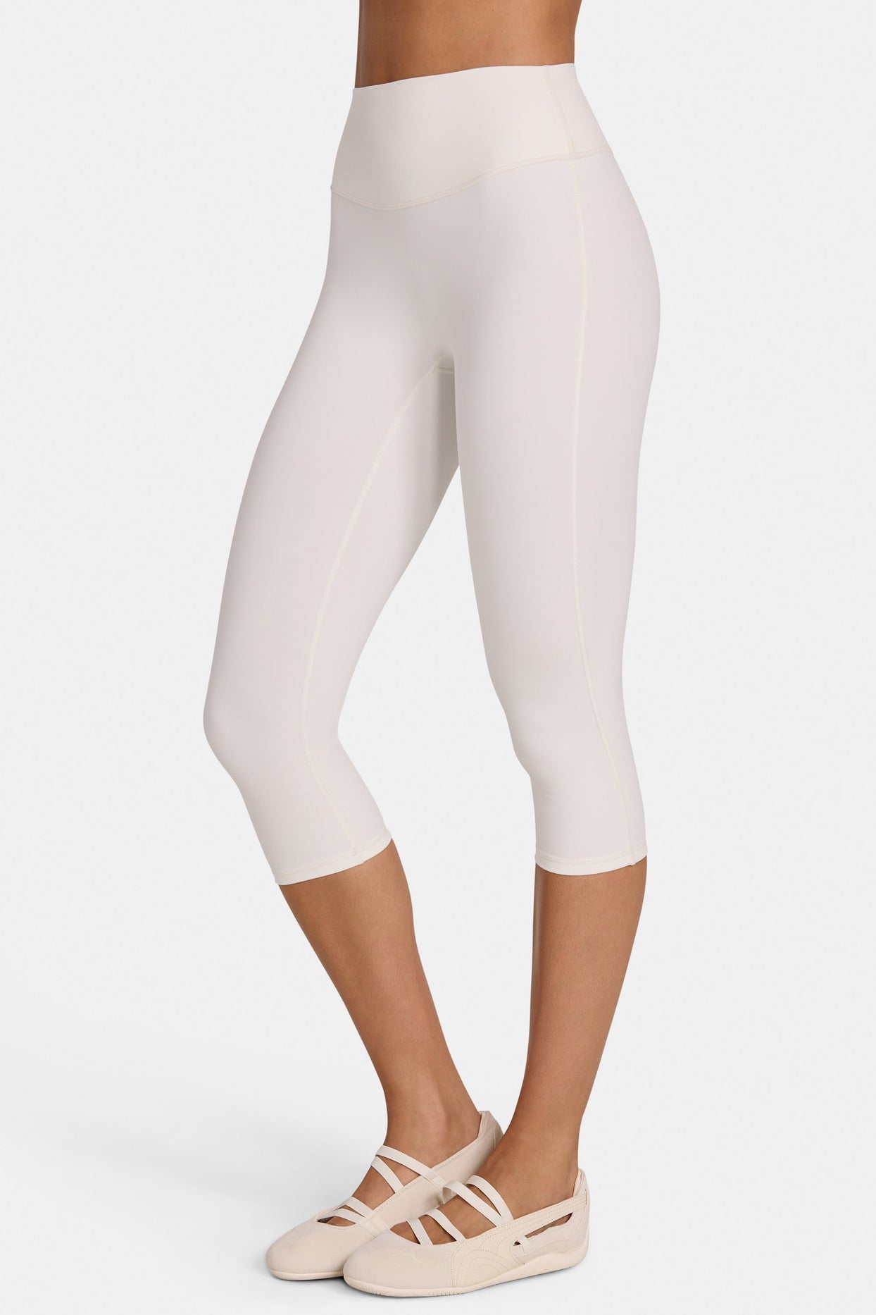 Soft Active Capri Leggings in Coconut - 5