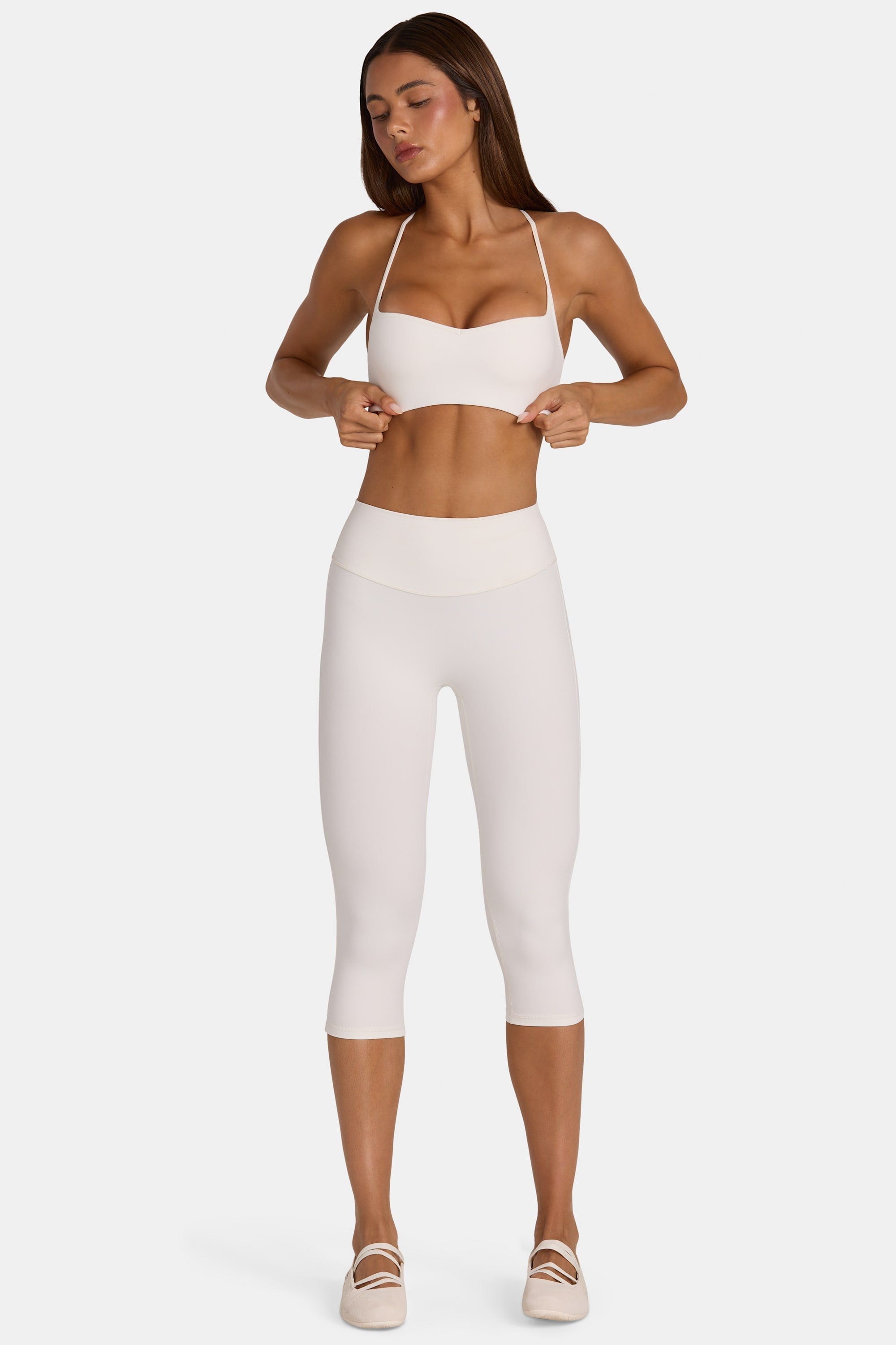 Soft Active Capri Leggings in Coconut - 1