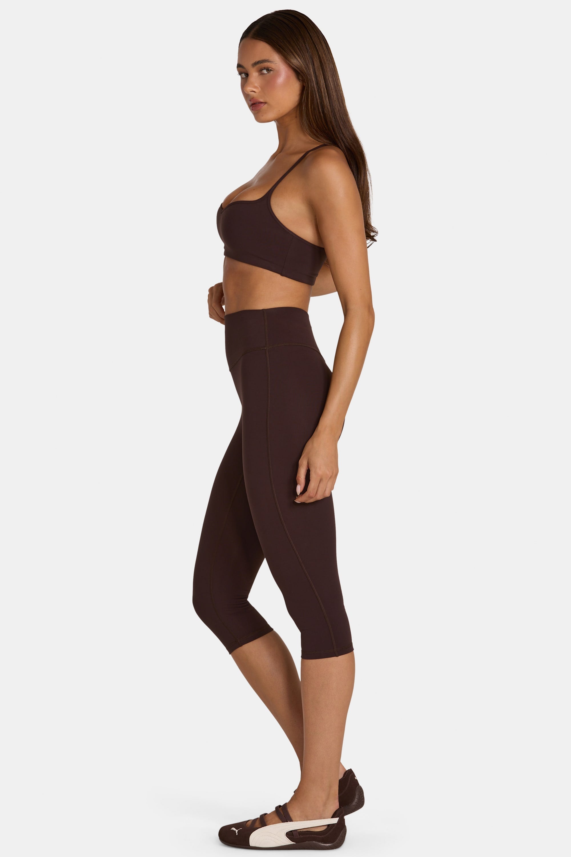 Soft Active Capri Leggings in Espresso