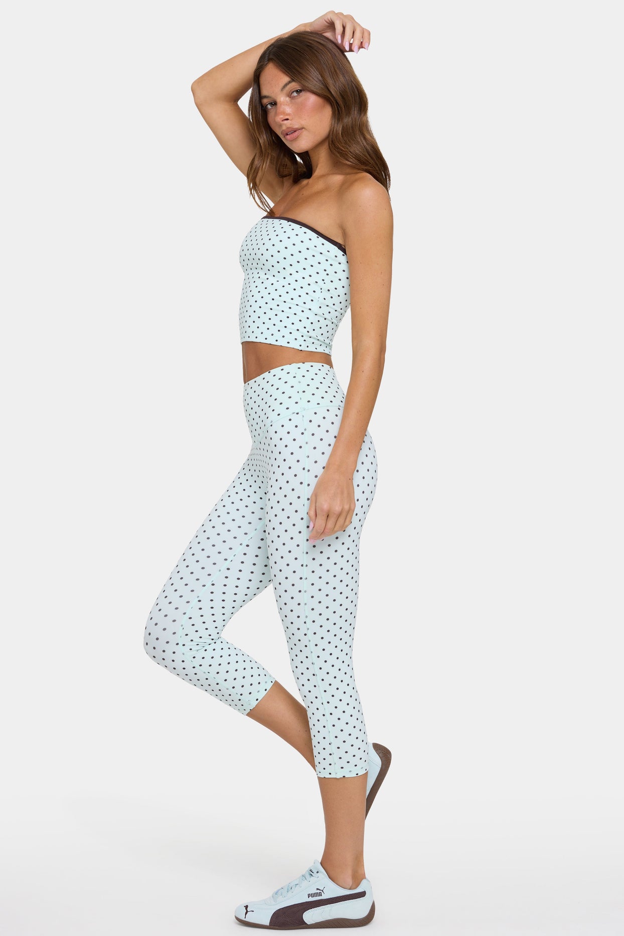 Soft Active Capri Leggings in Mint Chip - 4